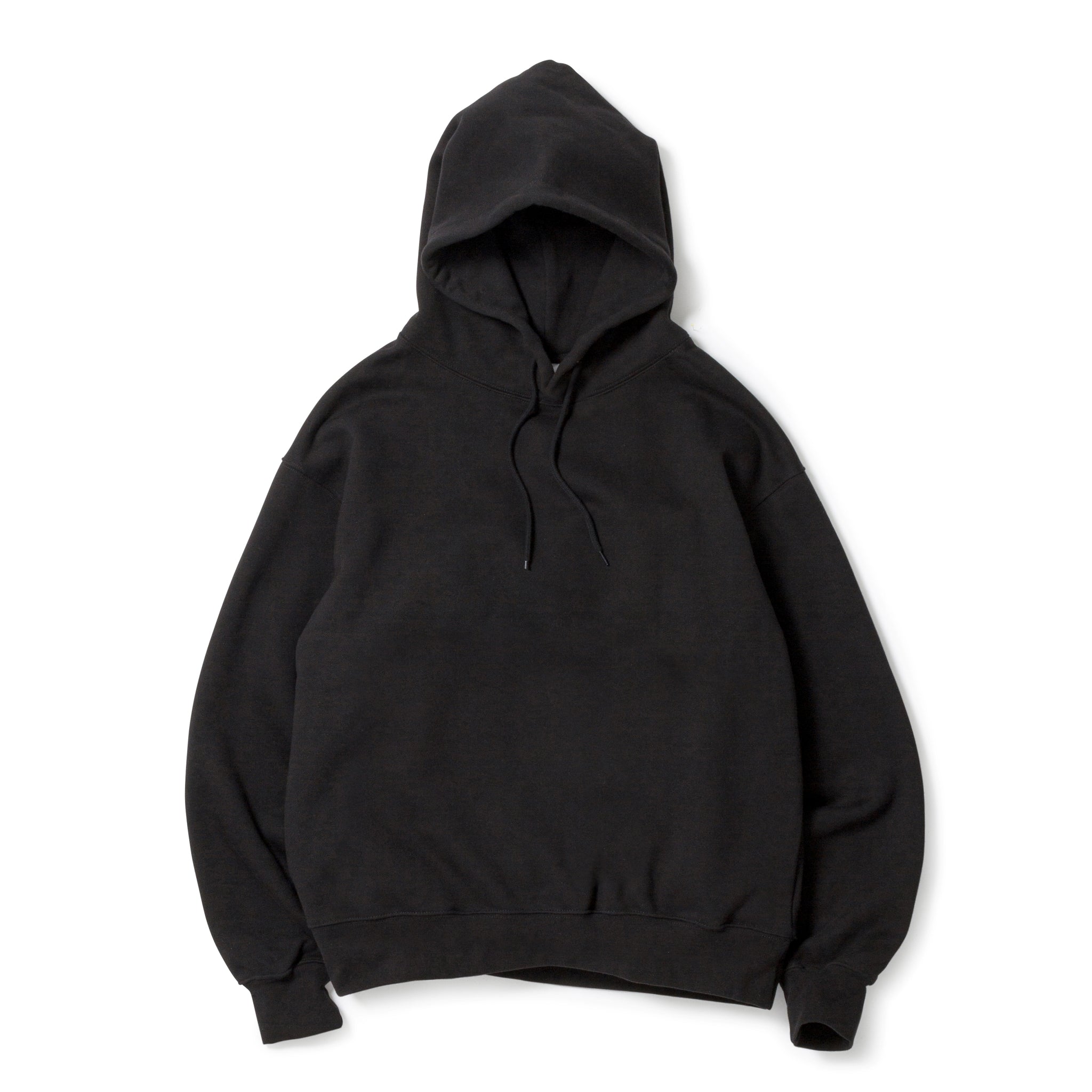 KN-HS-SP-01_BL | Heavy Hooded Sweatshirt - Seam Pocket | Color:BLACK【Knuu(縫う)_ヌウ】