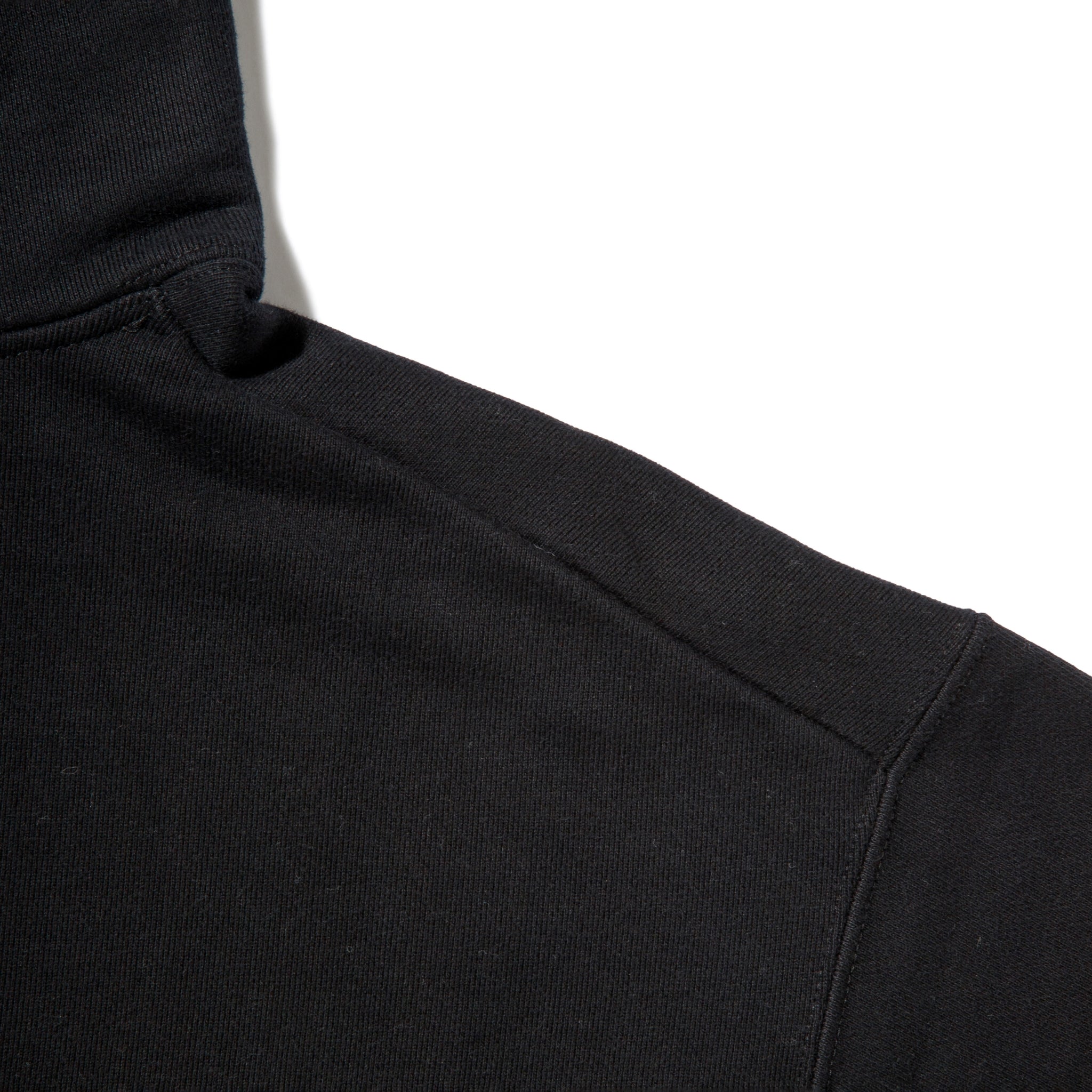 KN-HS-SP-01_BL | Heavy Hooded Sweatshirt - Seam Pocket | Color:BLACK【Knuu(縫う)_ヌウ】