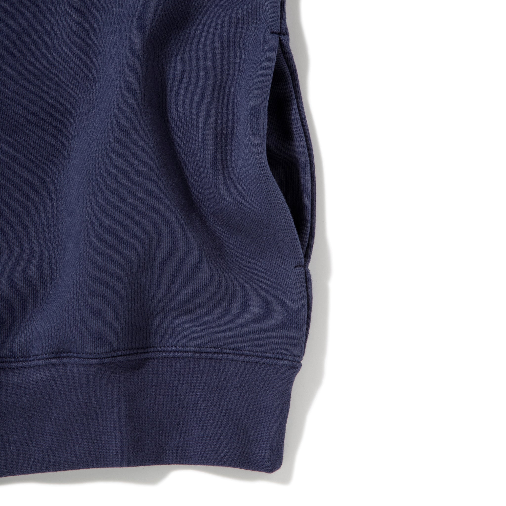 KN-HS-SP-01_NV | Heavy Hooded Sweatshirt - Seam Pocket | Color:NAVY【Knuu(縫う)_ヌウ】