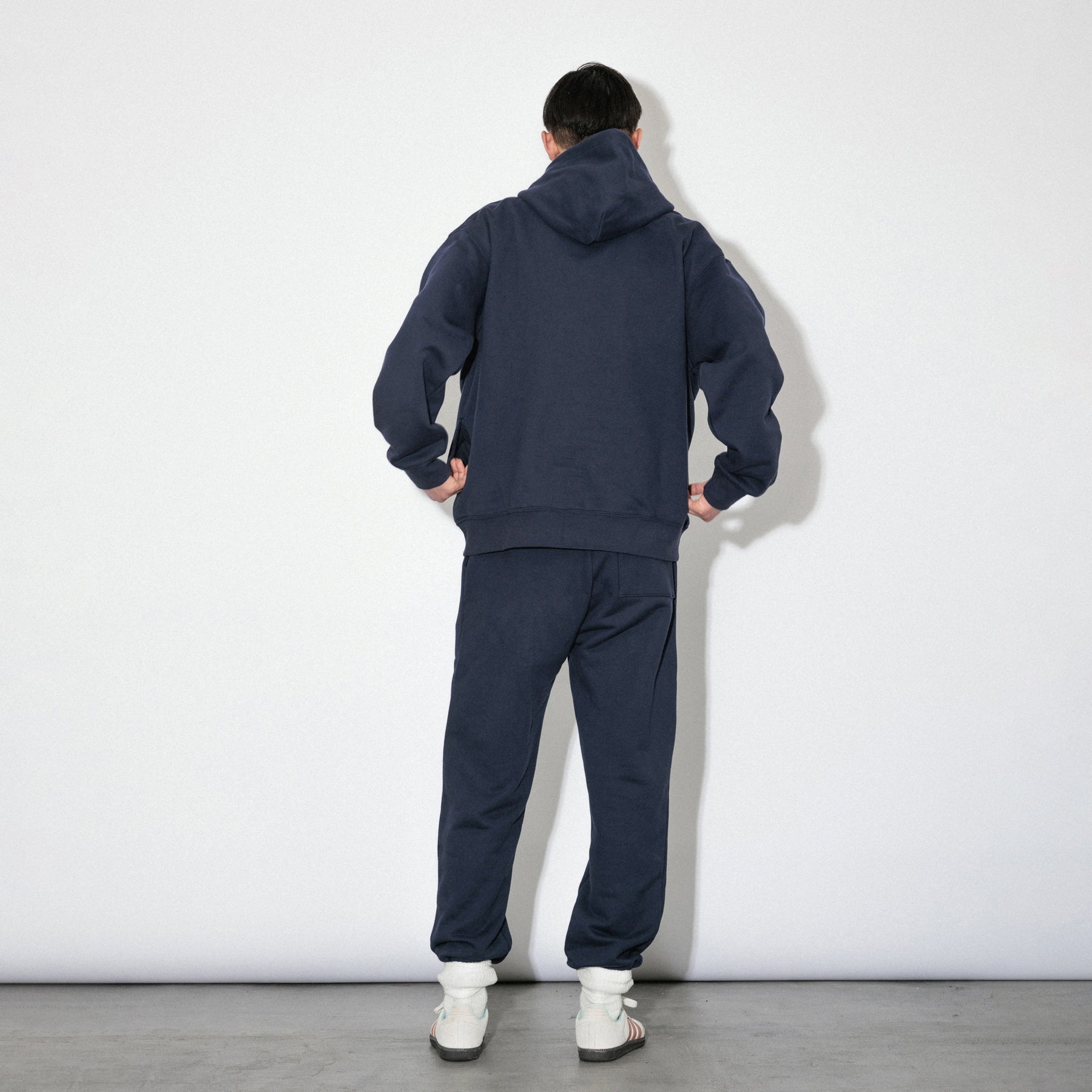 KN-HS-SP-01_NV | Heavy Hooded Sweatshirt - Seam Pocket | Color:NAVY【Knuu(縫う)_ヌウ】