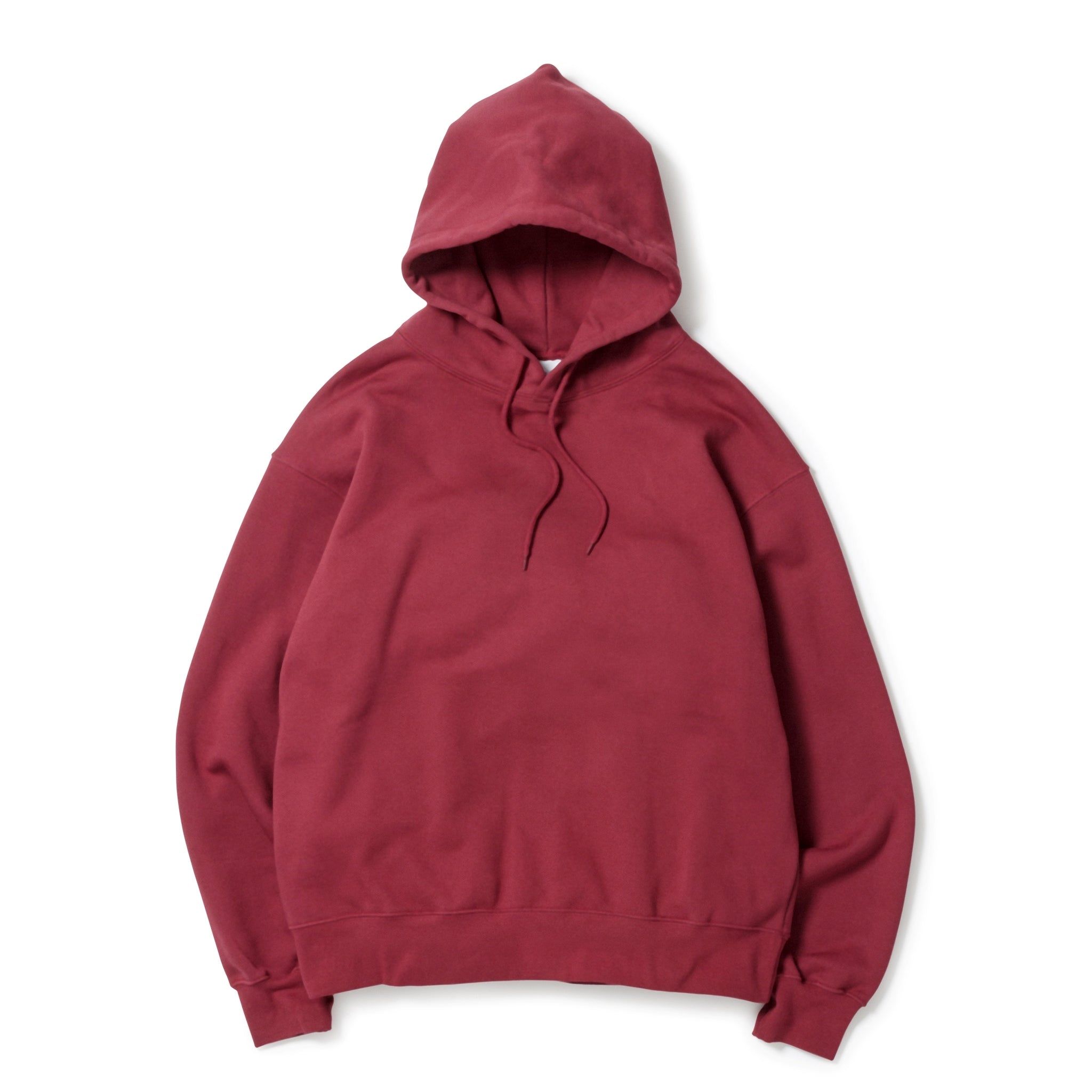 KN-HS-SP-01_MA | Heavy Hooded Sweatshirt - Seam Pocket | Color:MAROON【Knuu(縫う)_ヌウ】