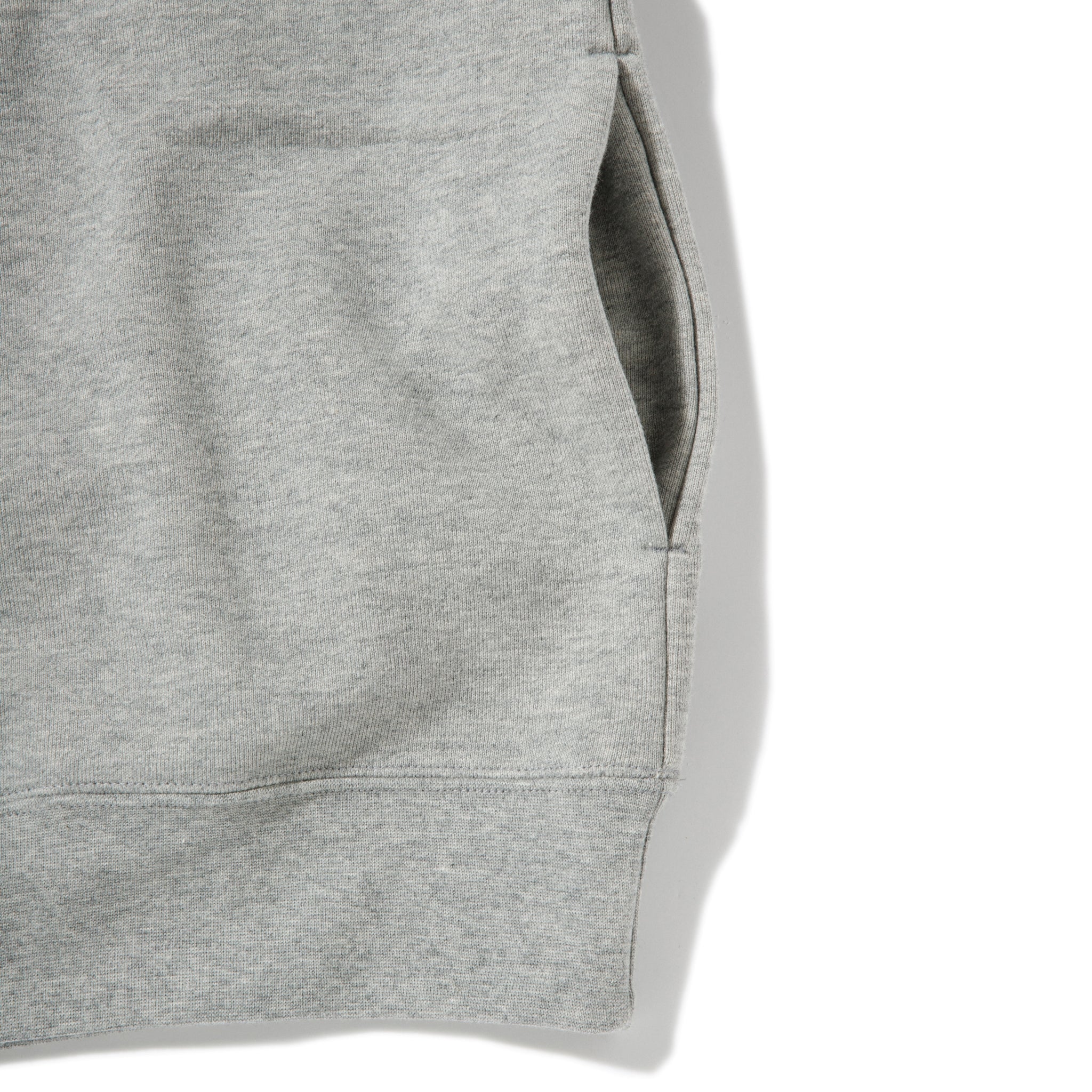 KN-HS-SP-01_HG | Heavy Hooded Sweatshirt - Seam Pocket | Color:HEATHER GRAY【Knuu(縫う)_ヌウ】