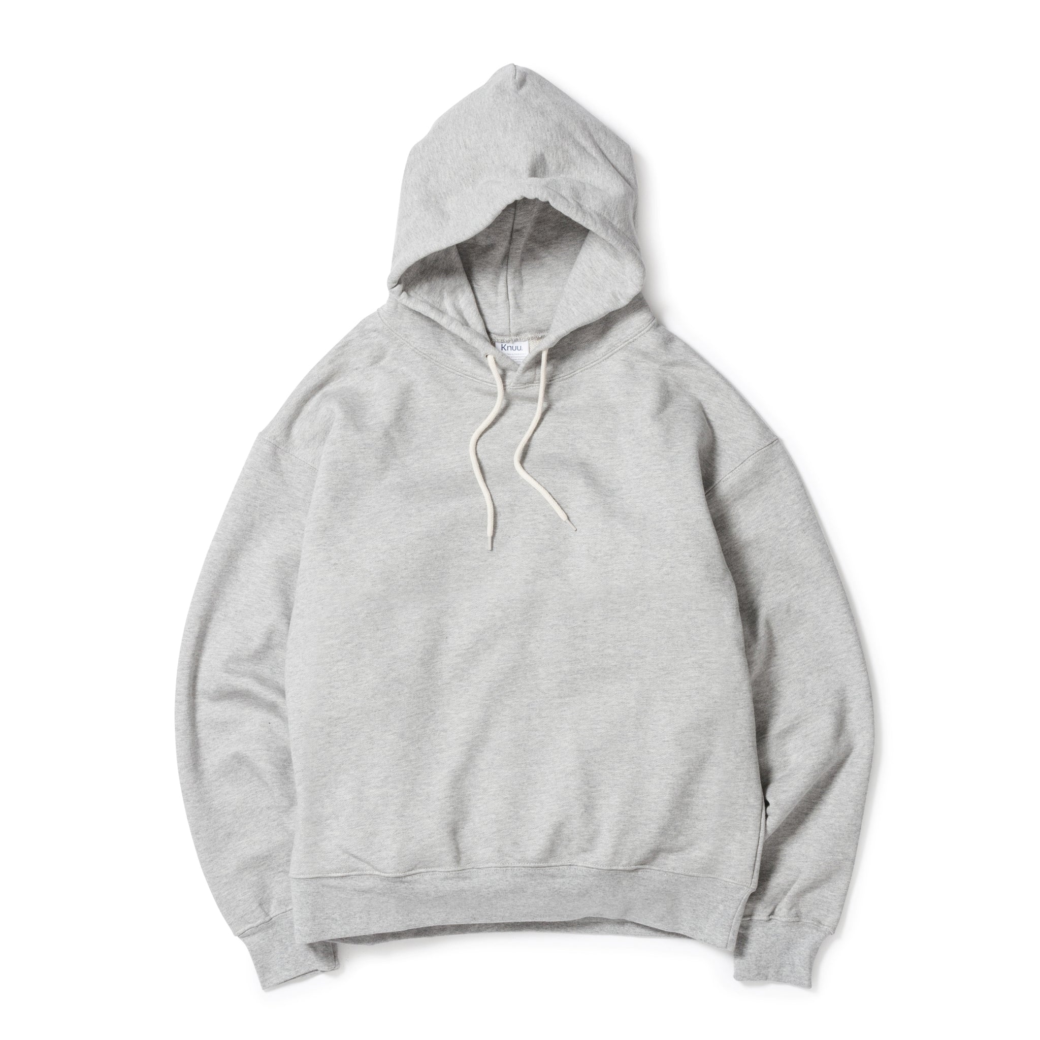 KN-HS-SP-01_HG | Heavy Hooded Sweatshirt - Seam Pocket | Color:HEATHER GRAY【Knuu(縫う)_ヌウ】