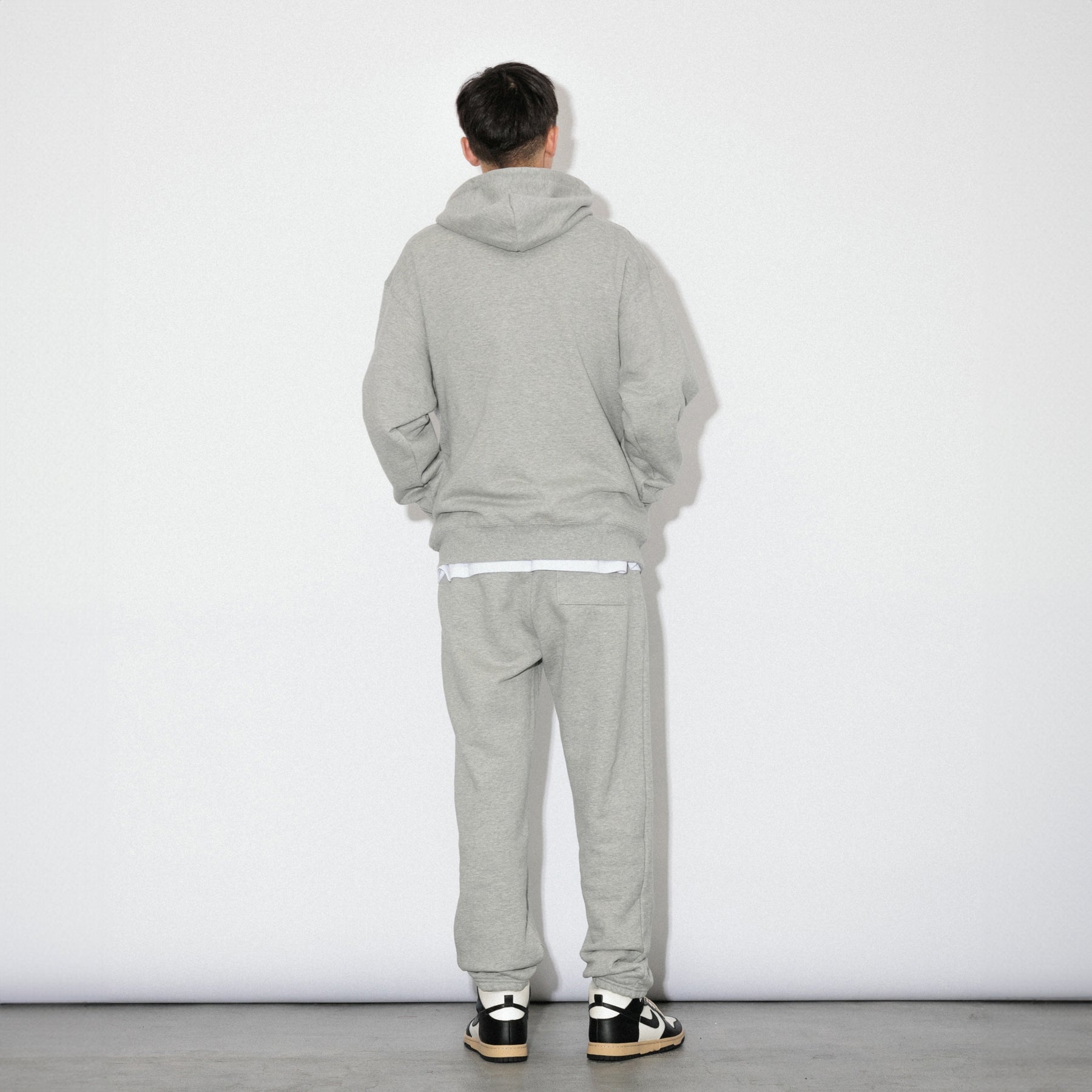 KN-HS-SP-01_HG | Heavy Hooded Sweatshirt - Seam Pocket | Color:HEATHER GRAY【Knuu(縫う)_ヌウ】