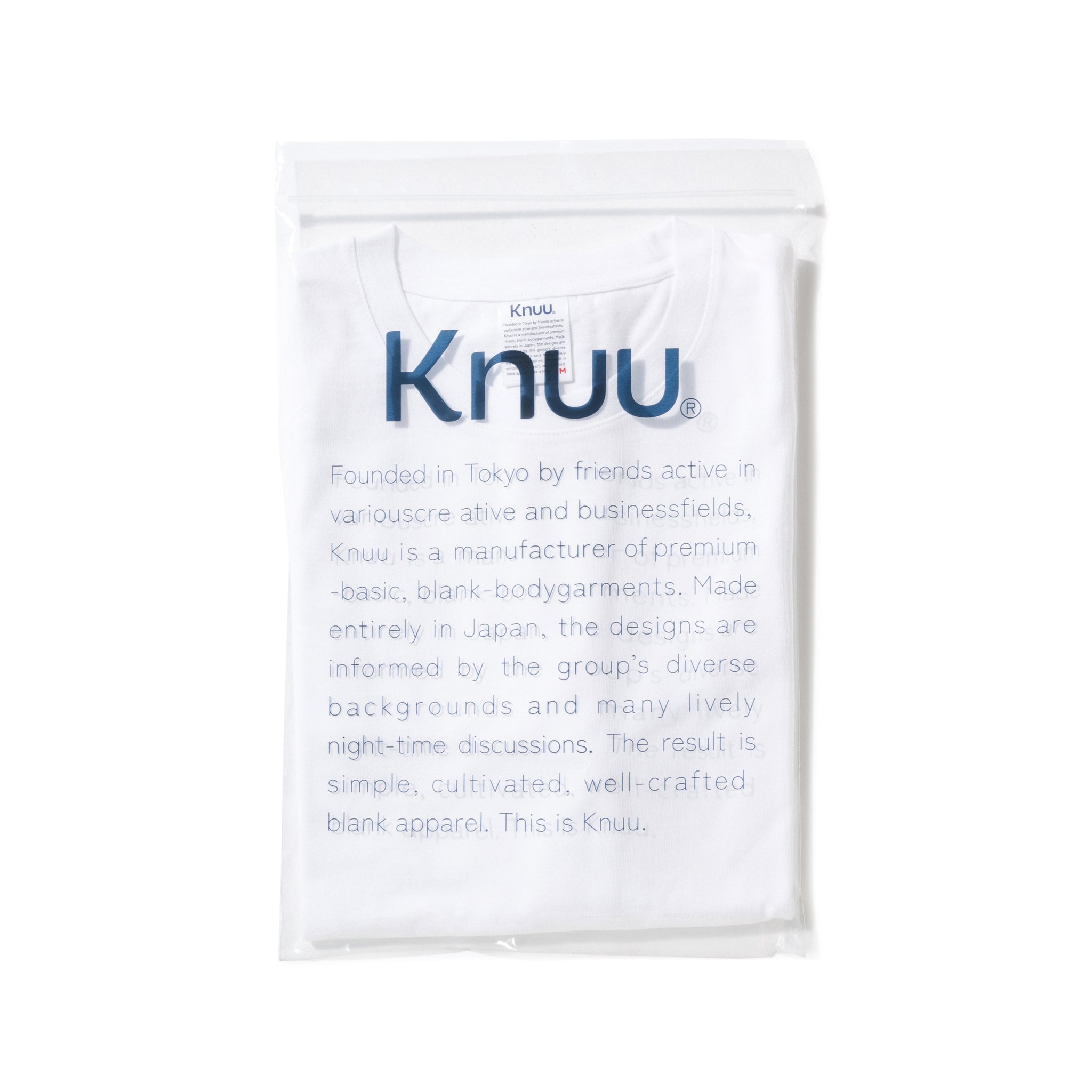 KN-LT-01_WH | Heavy Crewneck Long Sleeve T-Shirt | Color:WHITE【Knuu(縫う)_ヌウ】