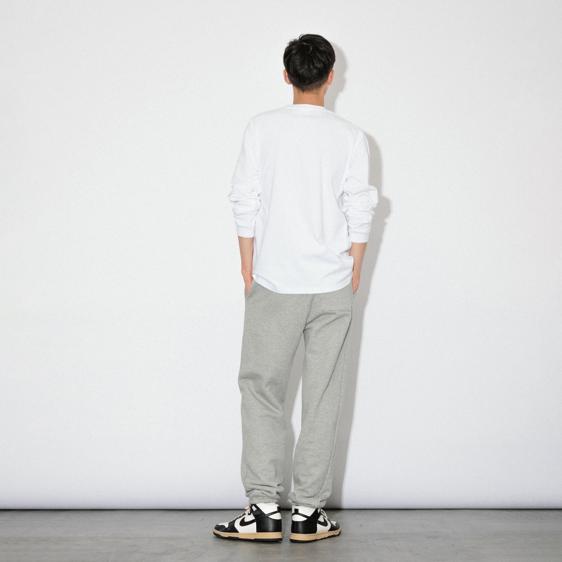 KN-LT-01_WH | Heavy Crewneck Long Sleeve T-Shirt | Color:WHITE【Knuu(縫う)_ヌウ】