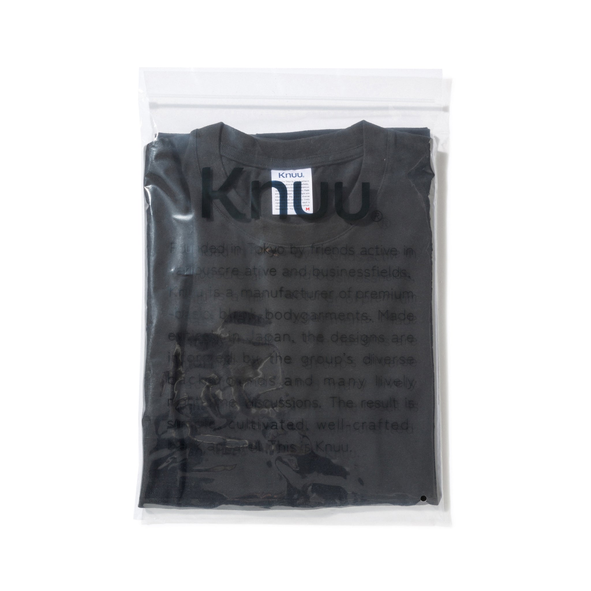 KN-LT-01_BL | Heavy Crewneck Long Sleeve T-Shirt | Color:BLACK【Knuu(縫う)_ヌウ】