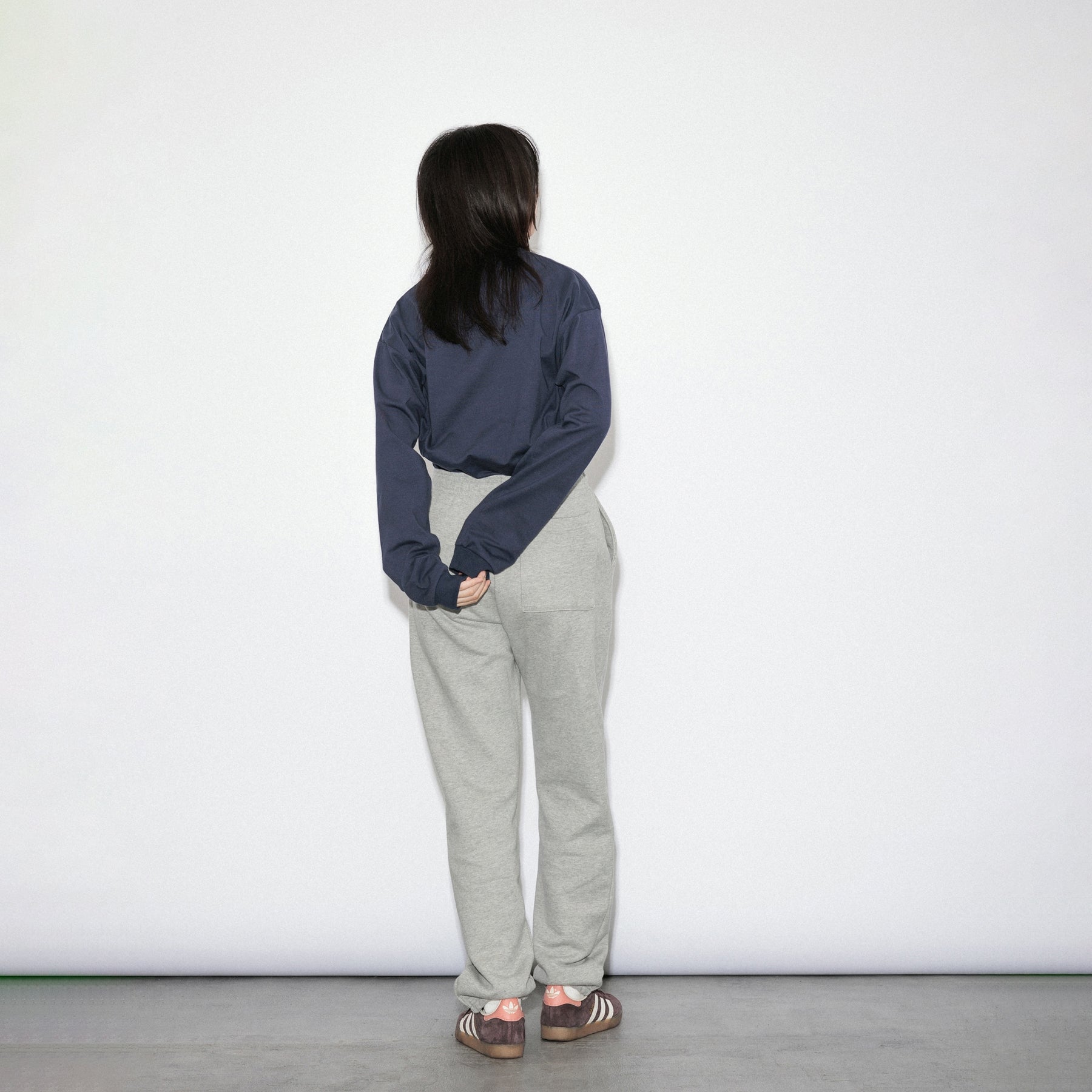 KN-LT-01_NV | Heavy Crewneck Long Sleeve T-Shirt | Color:NAVY【Knuu(縫う)_ヌウ】