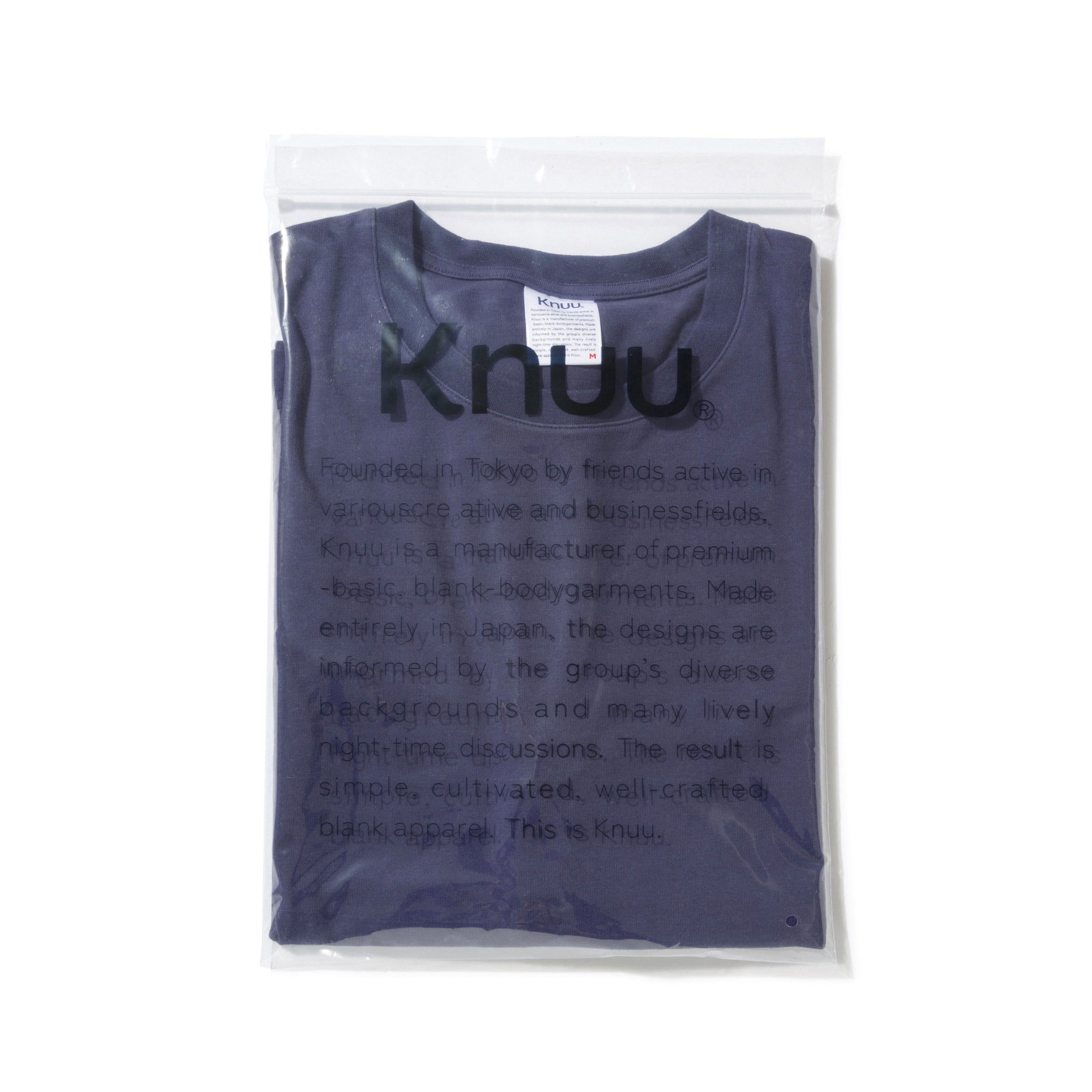 KN-LT-01_NV | Heavy Crewneck Long Sleeve T-Shirt | Color:NAVY【Knuu(縫う)_ヌウ】