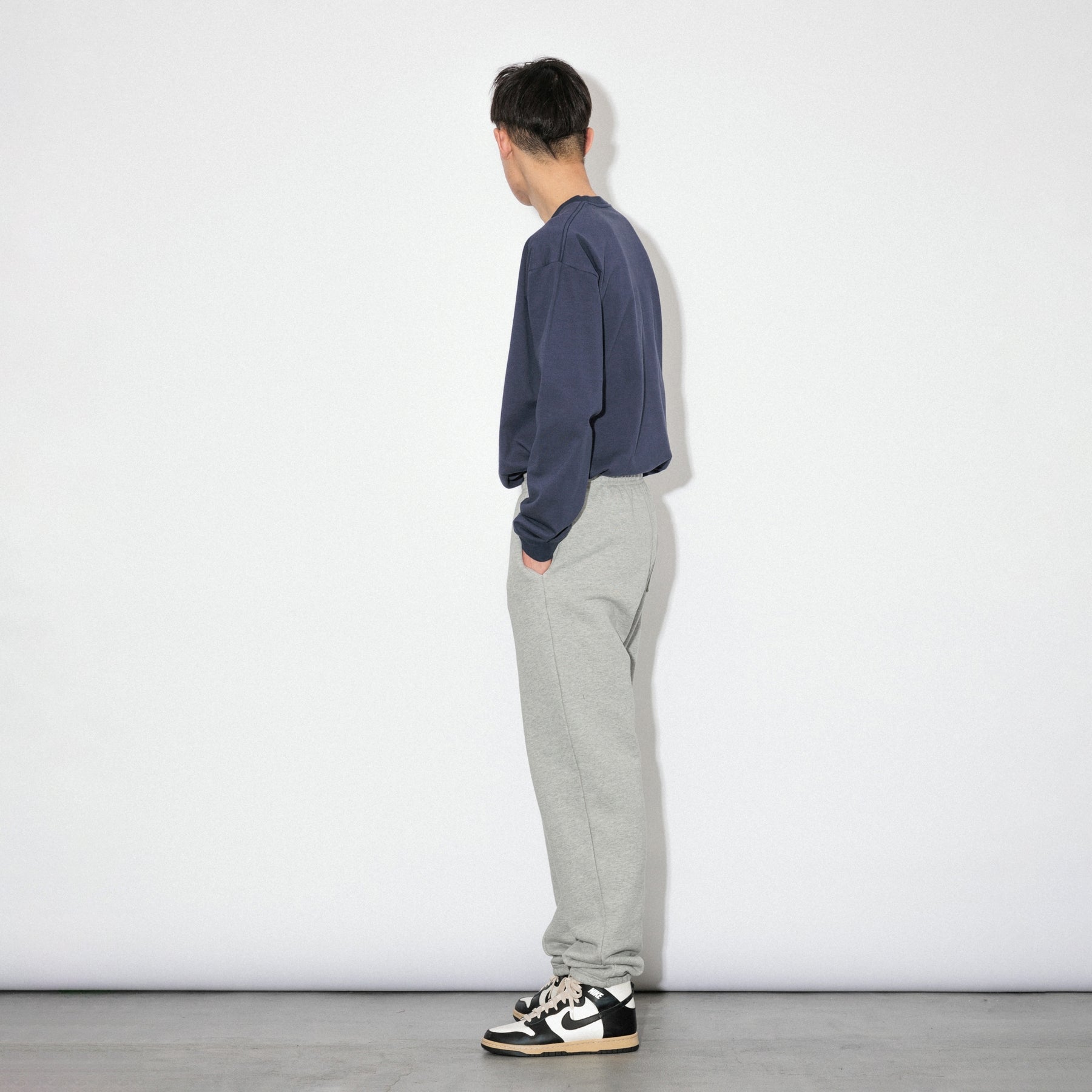 KN-LT-01_NV | Heavy Crewneck Long Sleeve T-Shirt | Color:NAVY【Knuu(縫う)_ヌウ】