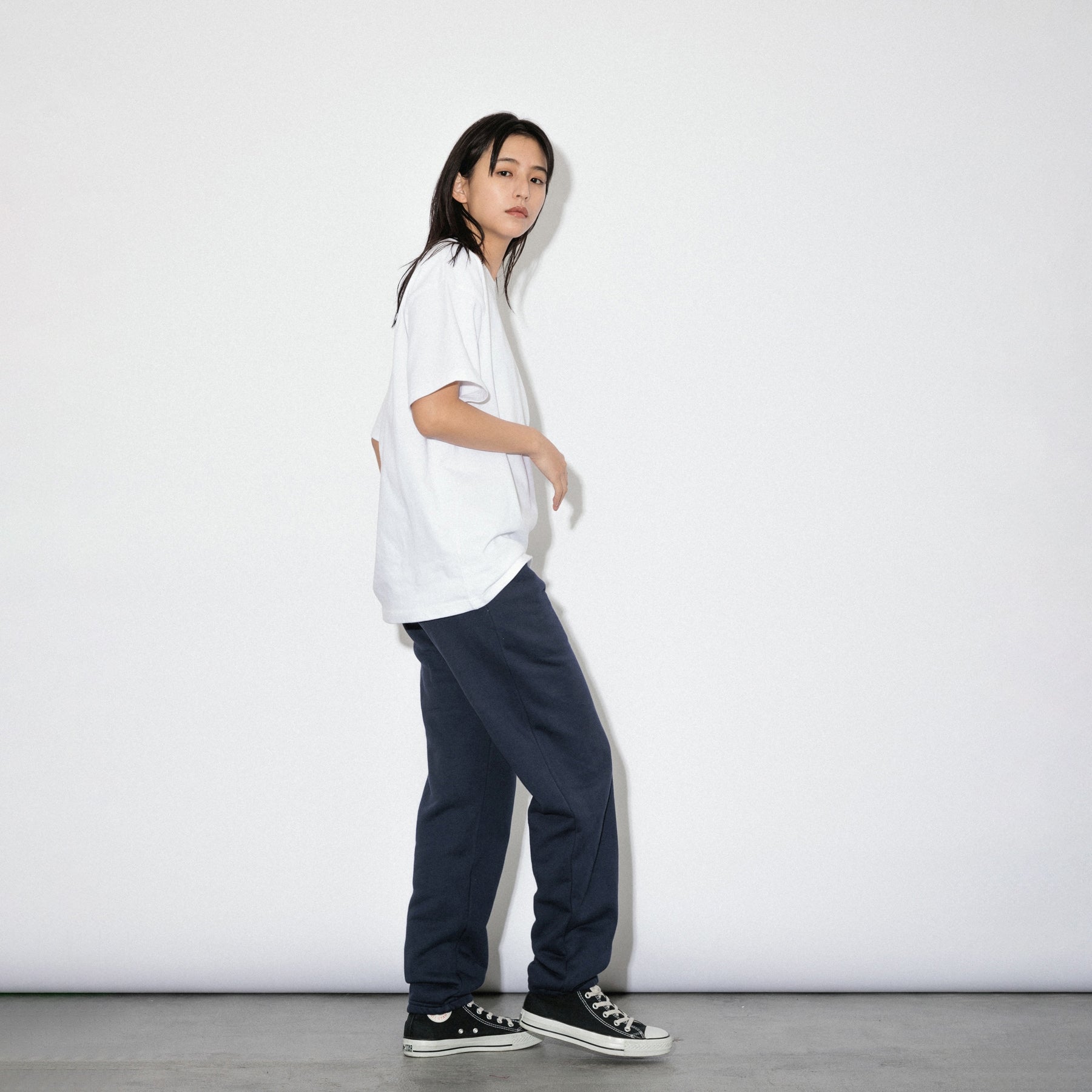 KN-SP-01_NV | Heavy Sweatpants | Color:NAVY【Knuu(縫う)_ヌウ】
