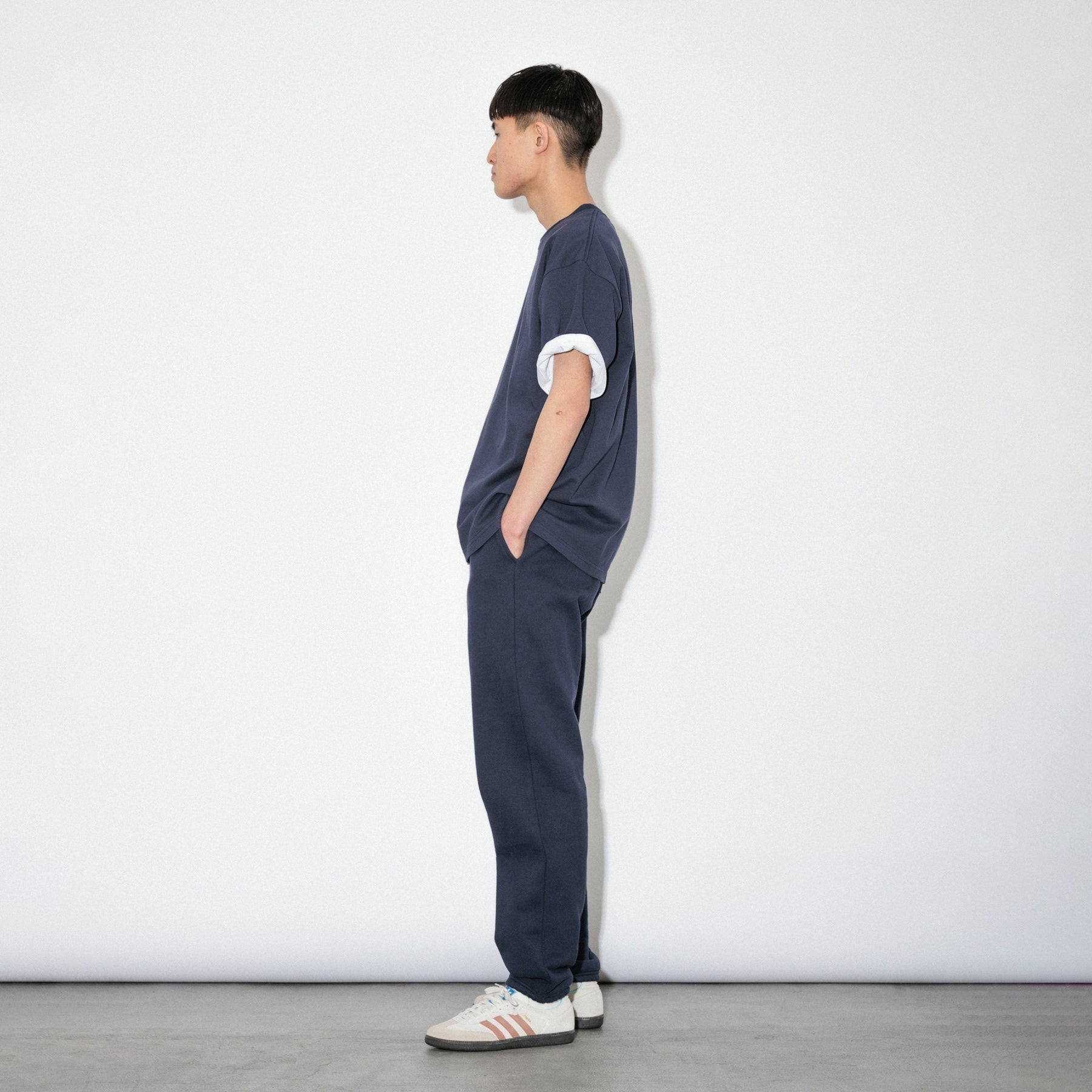 KN-SP-01_NV | Heavy Sweatpants | Color:NAVY【Knuu(縫う)_ヌウ】