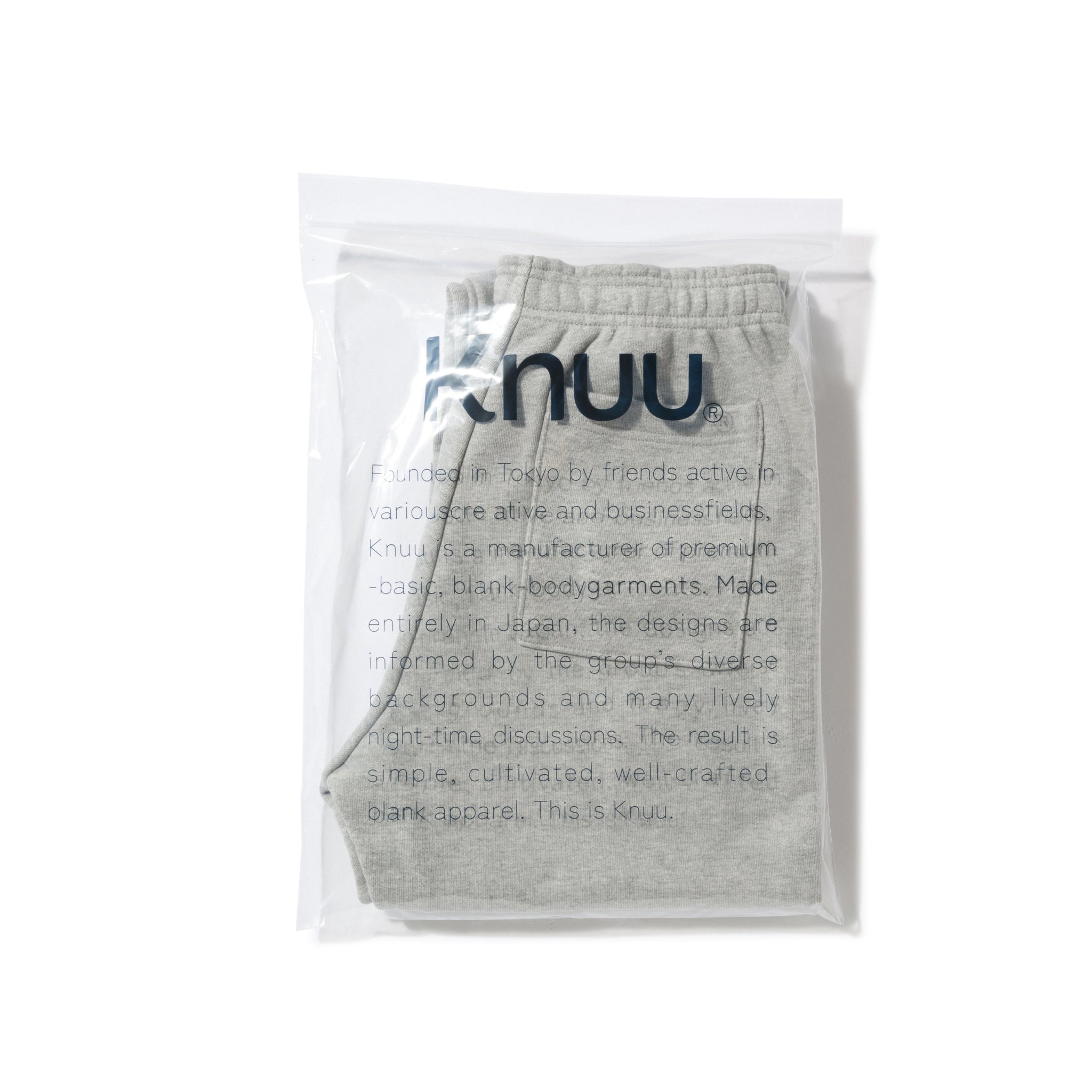 KN-SP-01_HG | Heavy Sweatpants | Color:HEATHER GRAY【Knuu(縫う)_ヌウ】