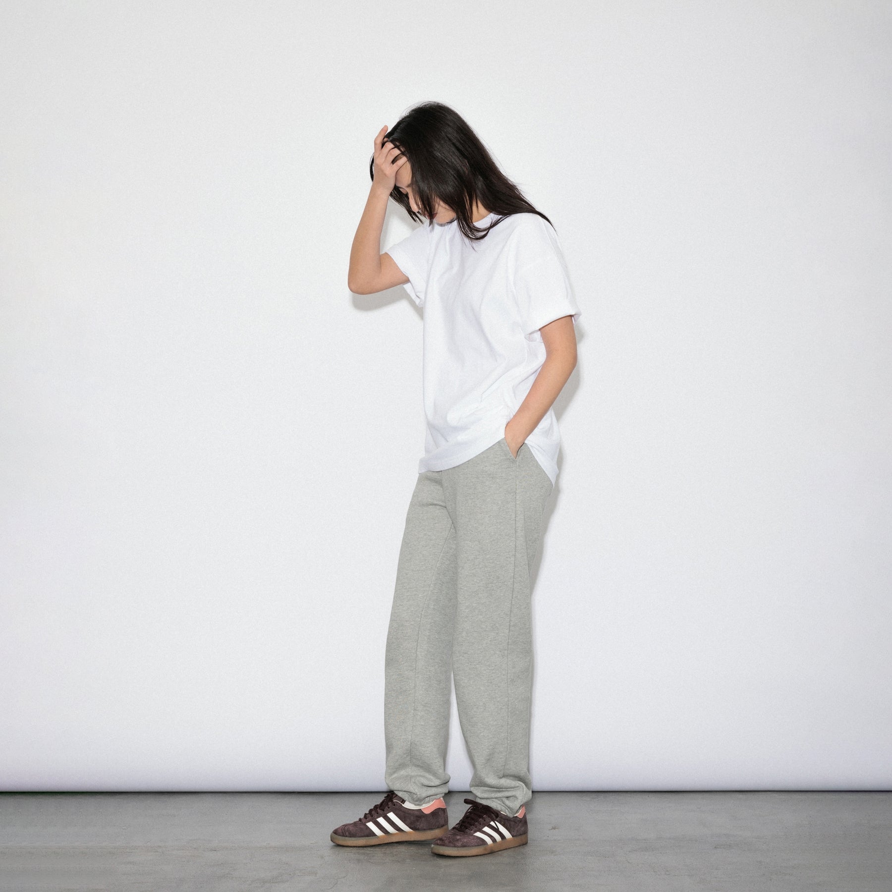 KN-SP-01_HG | Heavy Sweatpants | Color:HEATHER GRAY【Knuu(縫う)_ヌウ】