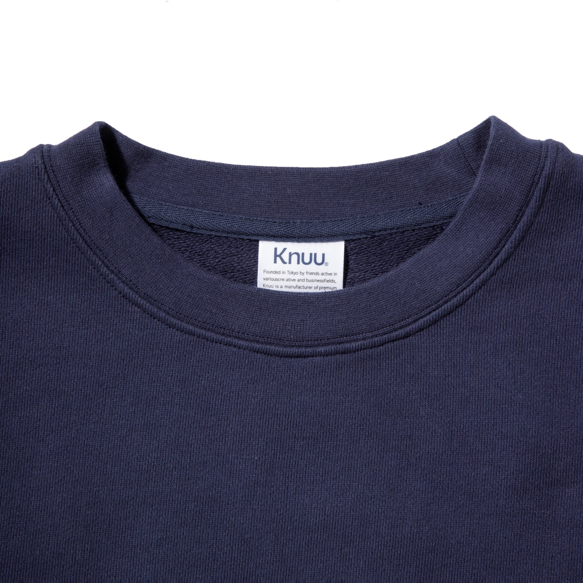 KN-SS-01_NV | Heavy Crewneck Sweatshirt | Color:NAVY【Knuu(縫う)_ヌウ】