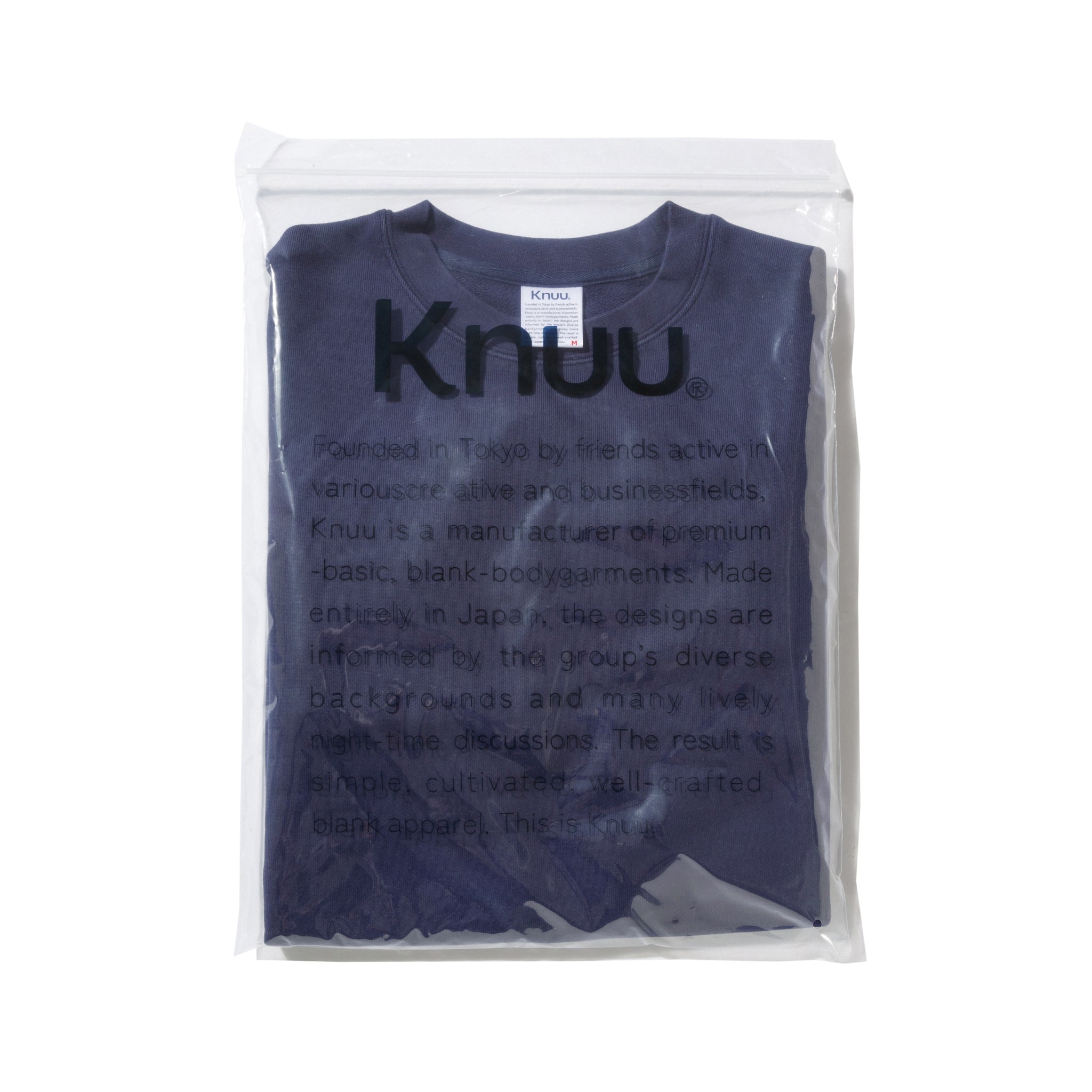 KN-SS-01_NV | Heavy Crewneck Sweatshirt | Color:NAVY【Knuu(縫う)_ヌウ】