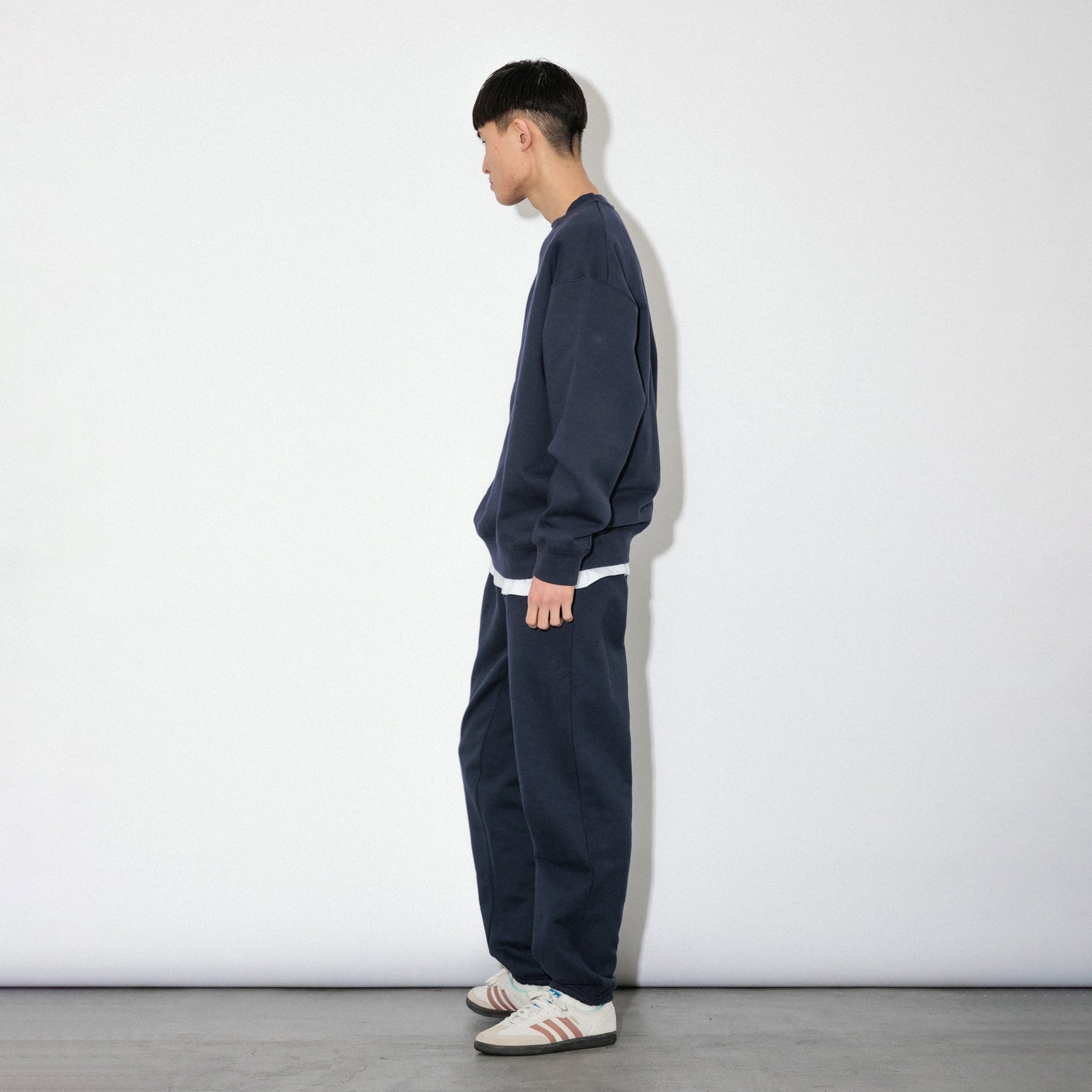 KN-SS-01_NV | Heavy Crewneck Sweatshirt | Color:NAVY【Knuu(縫う)_ヌウ】