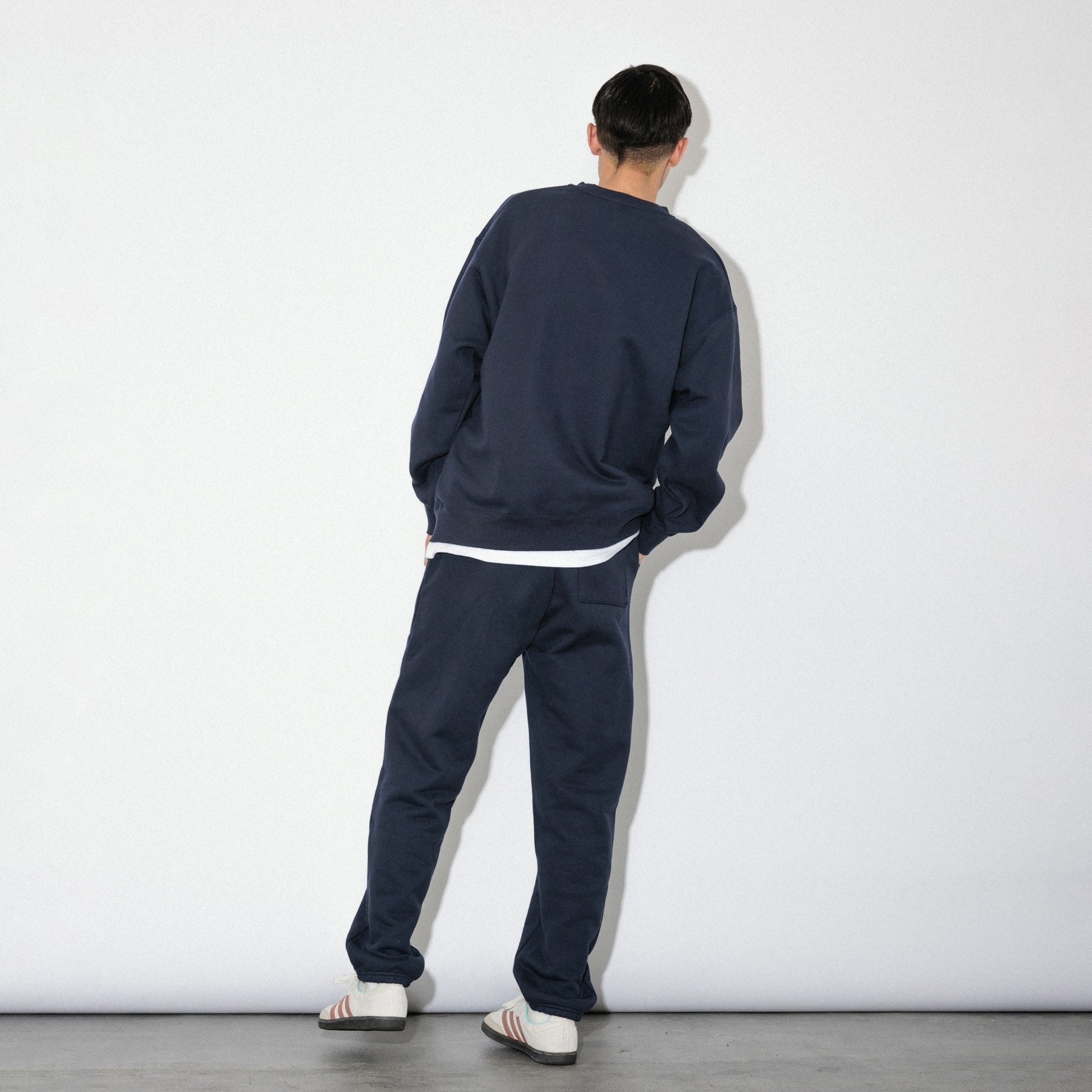 KN-SS-01_NV | Heavy Crewneck Sweatshirt | Color:NAVY【Knuu(縫う)_ヌウ】