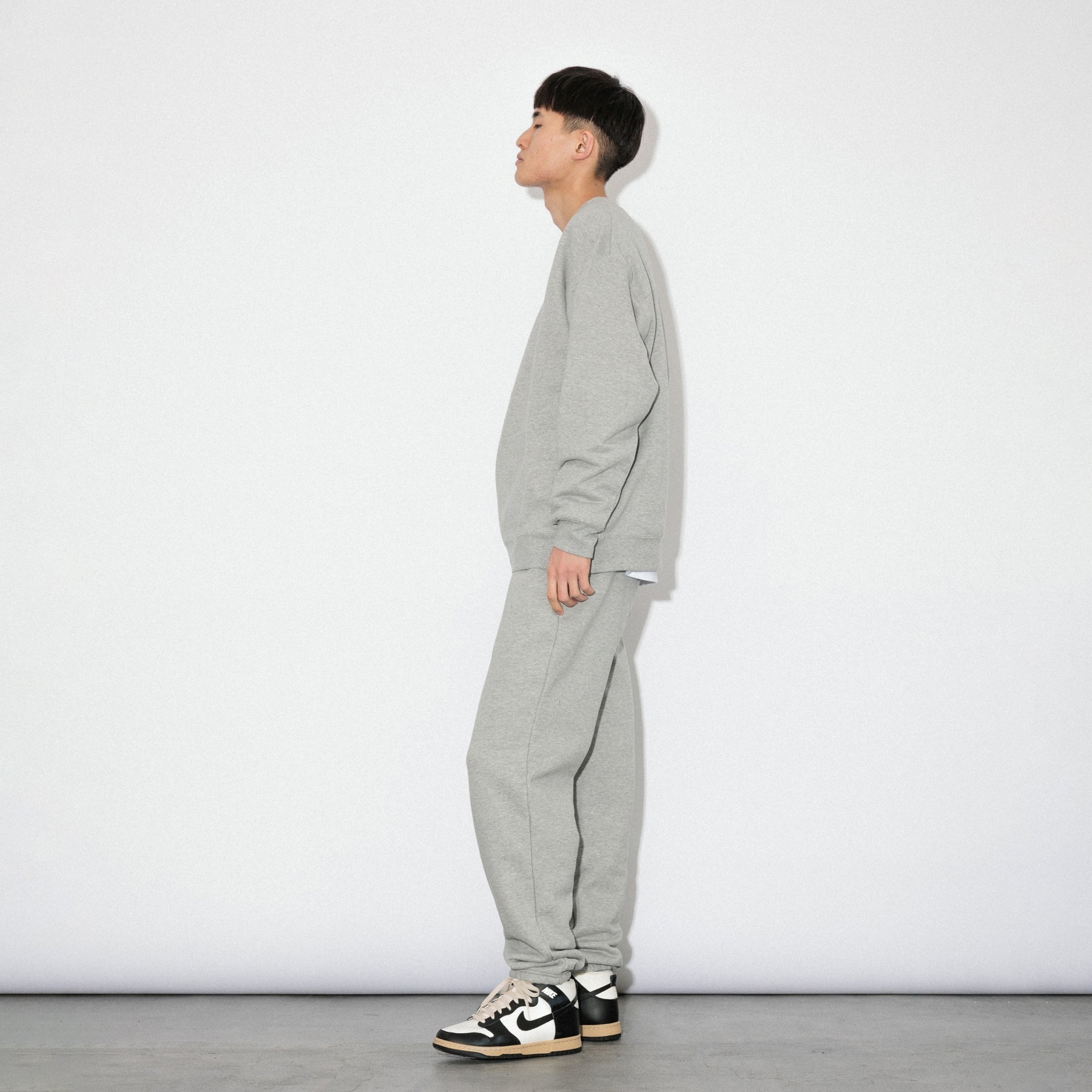 KN-SS-01_HG | Heavy Crewneck Sweatshirt | Color:HEATHER GRAY【Knuu(縫う)_ヌウ】