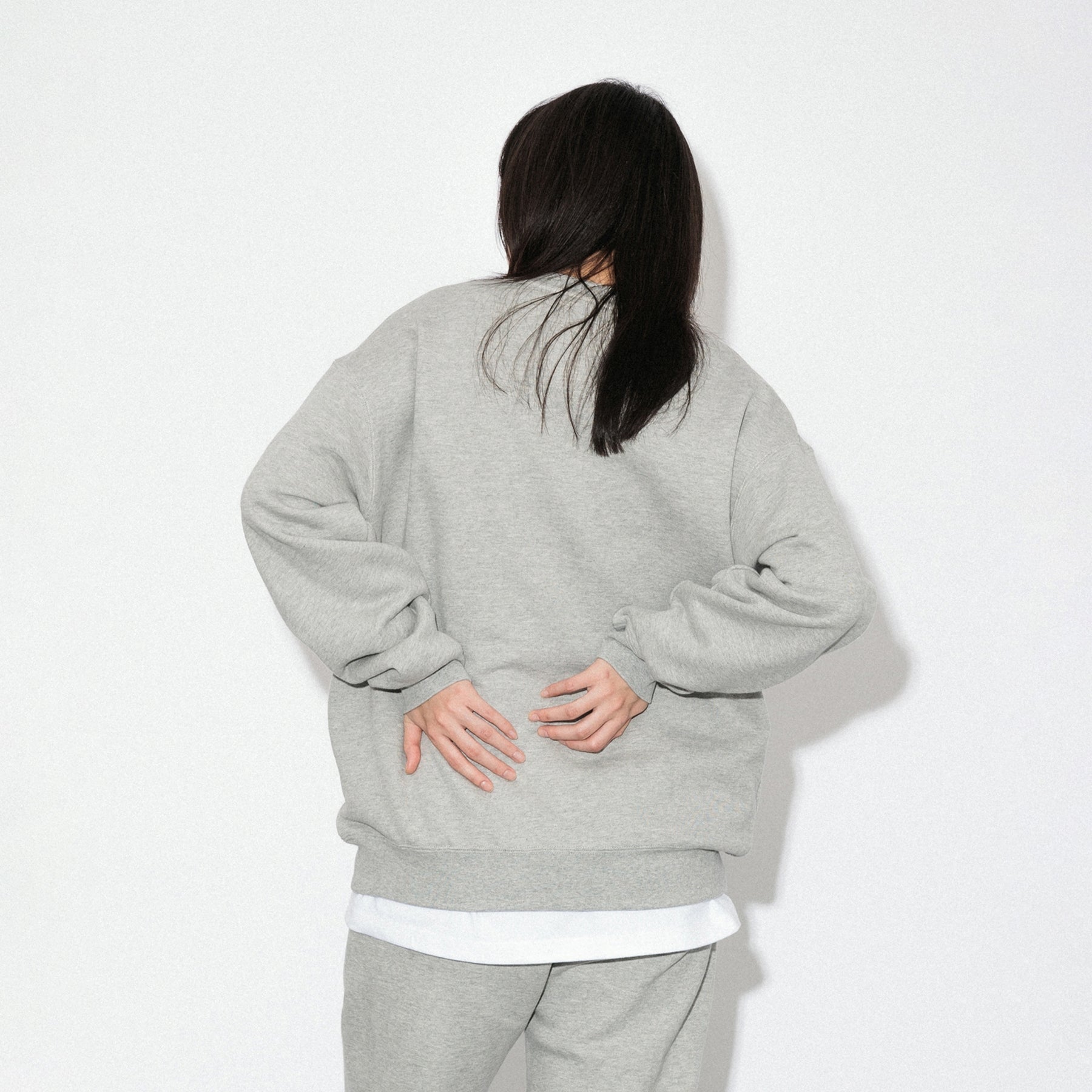 KN-SS-01_HG | Heavy Crewneck Sweatshirt | Color:HEATHER GRAY【Knuu(縫う)_ヌウ】