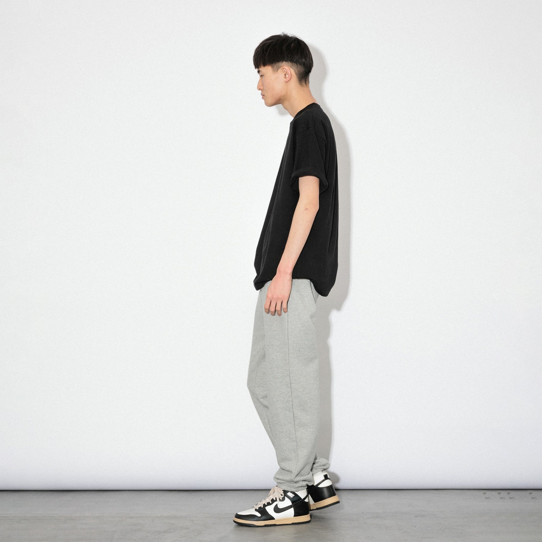 KN-T-01_BL | Heavy Crewneck T-Shirt | Color:BLACK【Knuu(縫う)_ヌウ】【ネコポス選択可能】