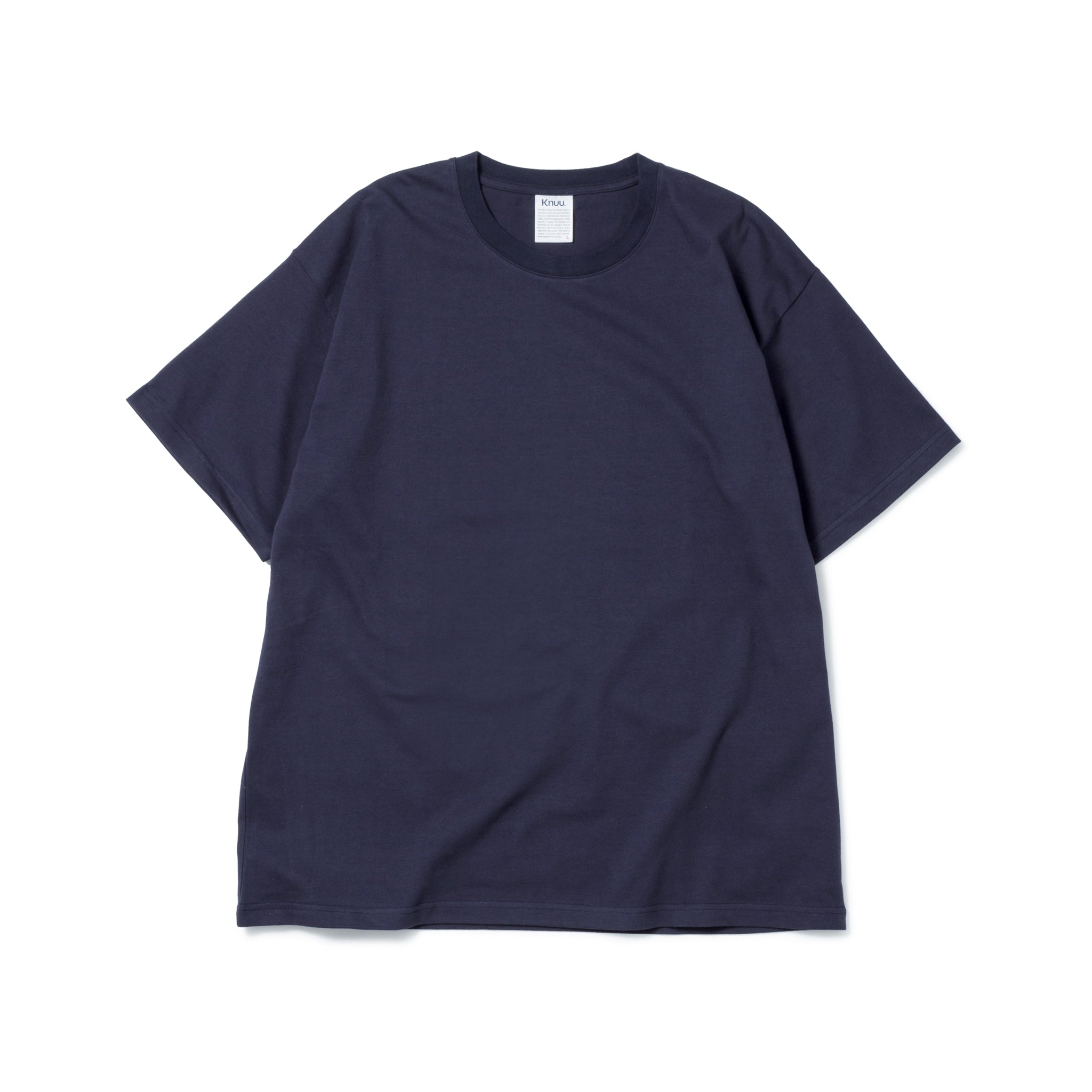 KN-T-01_NV | Heavy Crewneck T-Shirt | Color:NAVY【Knuu(縫う)_ヌウ】