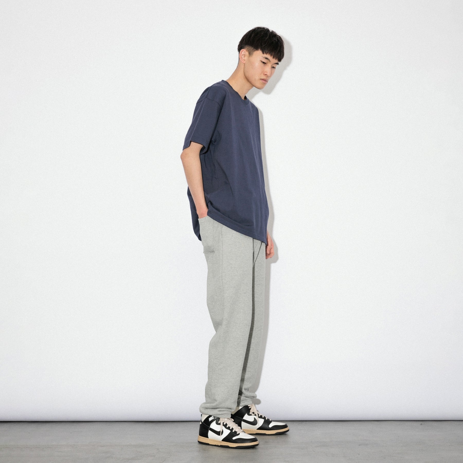 KN-T-01_NV | Heavy Crewneck T-Shirt | Color:NAVY【Knuu(縫う)_ヌウ】