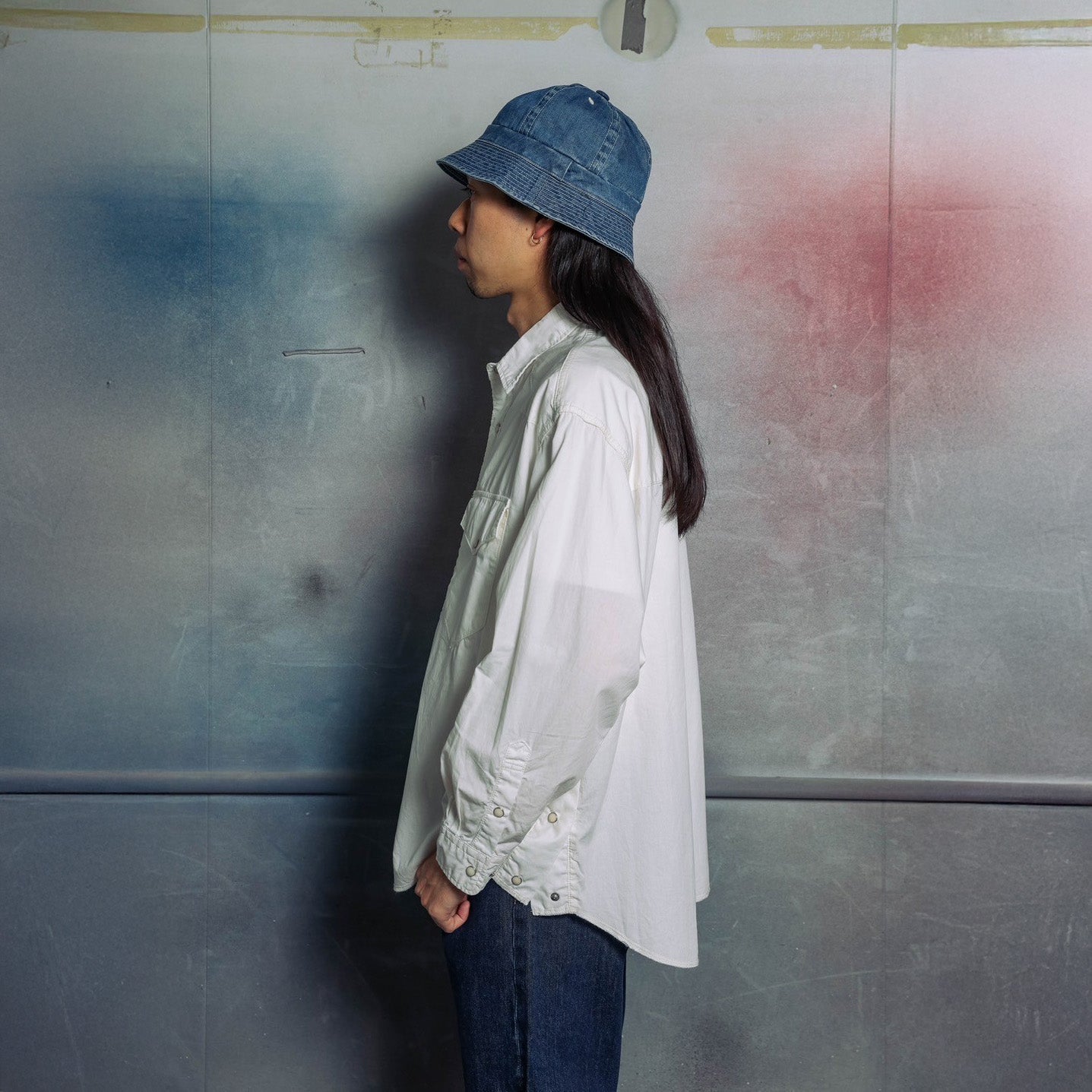 CBC-ImSt-71_White(Poplin) | 6.5oz Basket Western Shirts "Dwayne" | Color:White(Poplin)【IMPRESTORE_インプレストア】【archive】