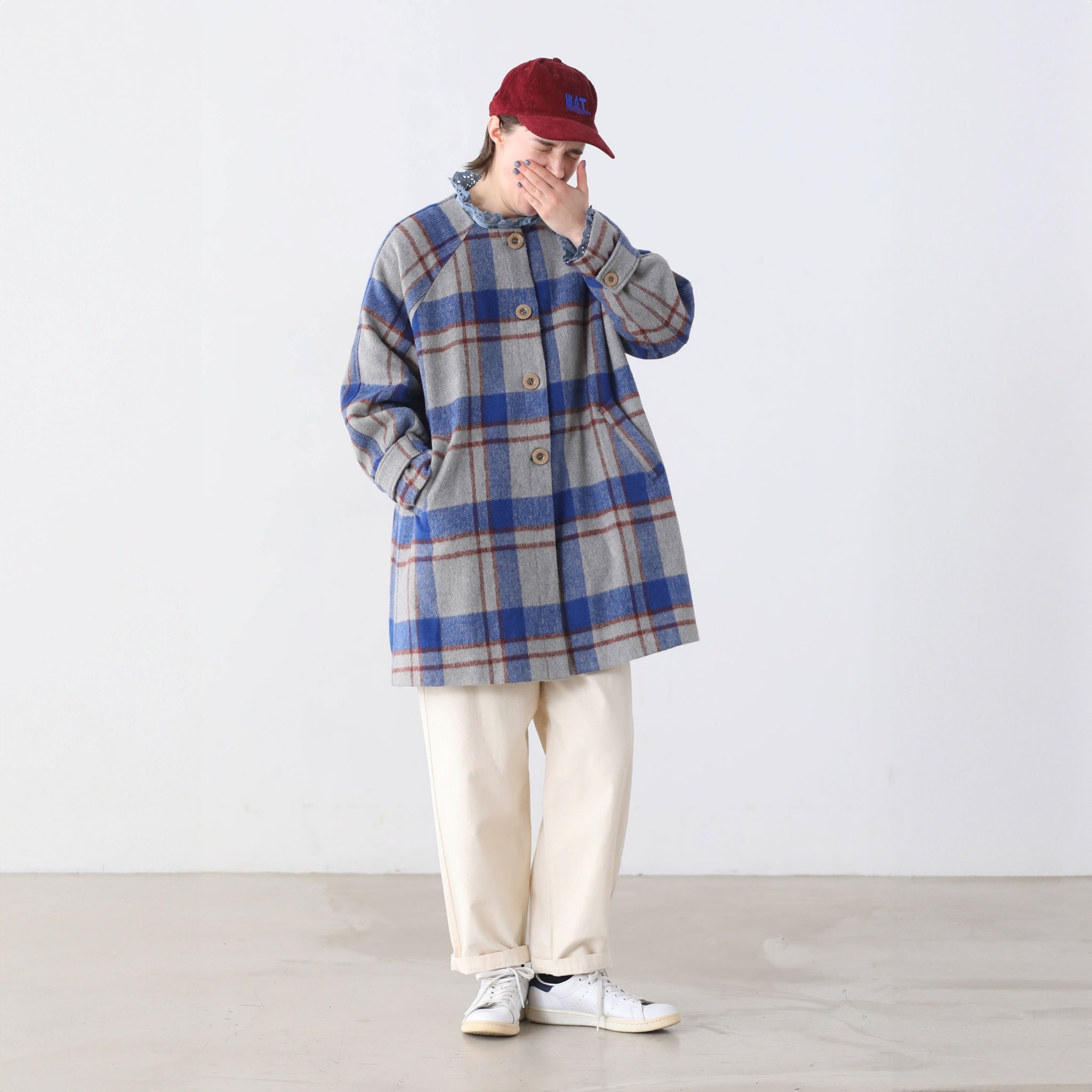 LKL24FJK2047_GRAY×BLUE | TIFA | Color:GRAY×BLUE【KELEN LADYS_ケレン】