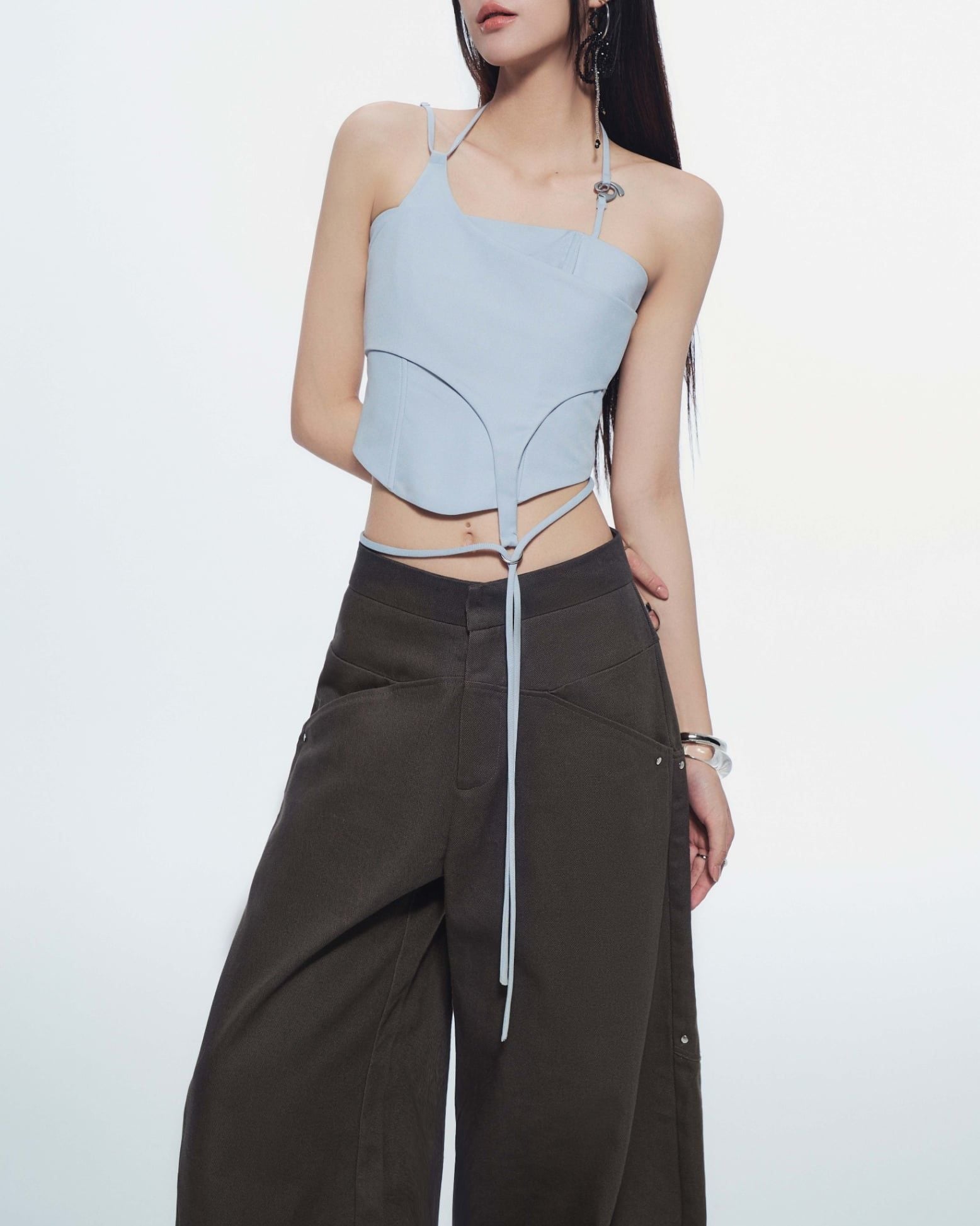 LULLABY HALTER TOP (BLUE) | Bunny Hill Concept