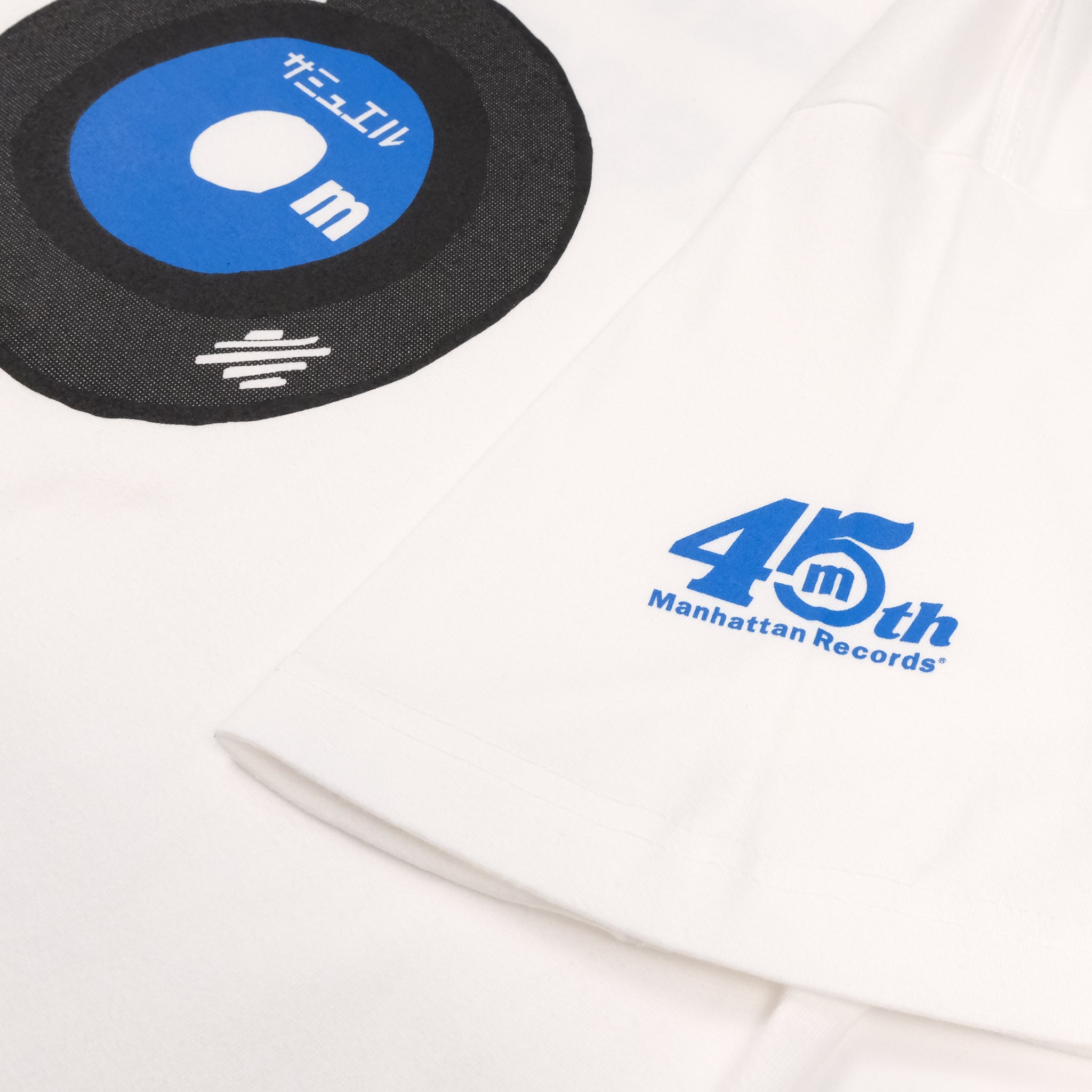 SAMUEL × Manhattan Records 7inch 45th anniv. TEE | Color:White | S-25SS-SS-016【SAMUEL_サミュエル】 【ネコポス選択可能】