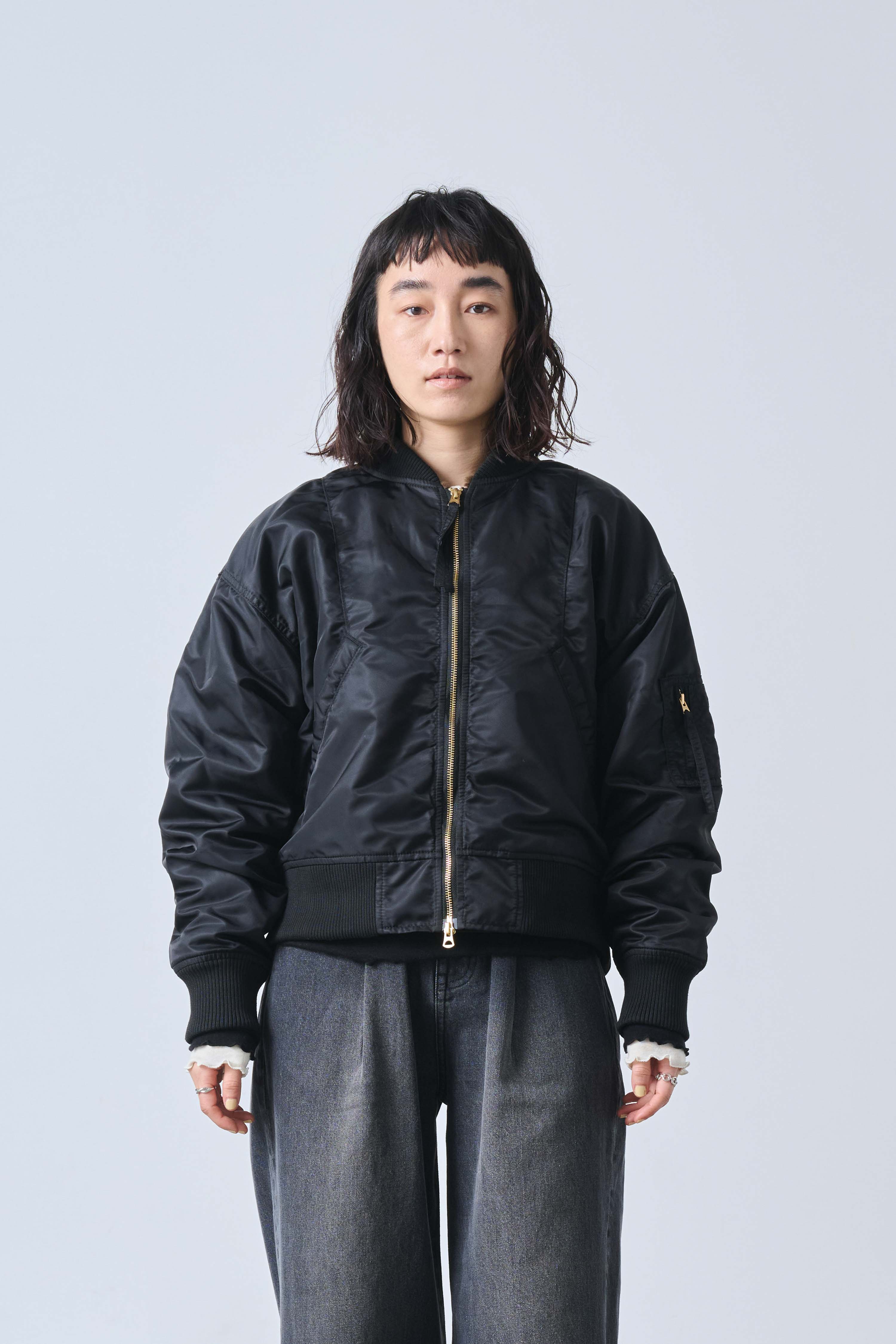 WIDE SQUARE MA-1 | Color_Black | No_mil25fjk3240_black【KHA:KI_カーキ】【入荷予定アイテム・入荷連絡可能】