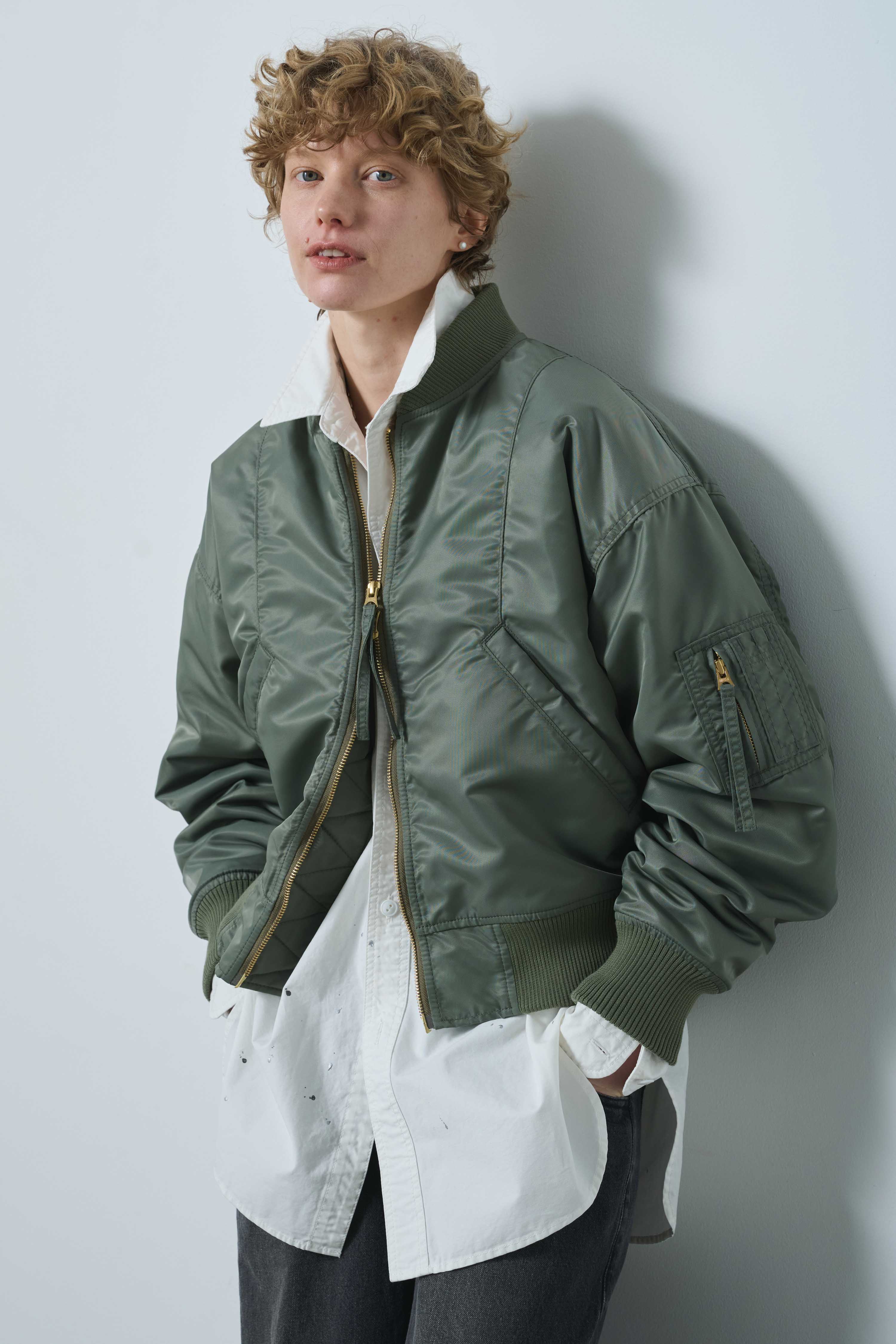 WIDE SQUARE MA-1 | Color_Olive | No_mil25fjk3240_olive【KHA:KI_カーキ】【入荷予定アイテム・入荷連絡可能】