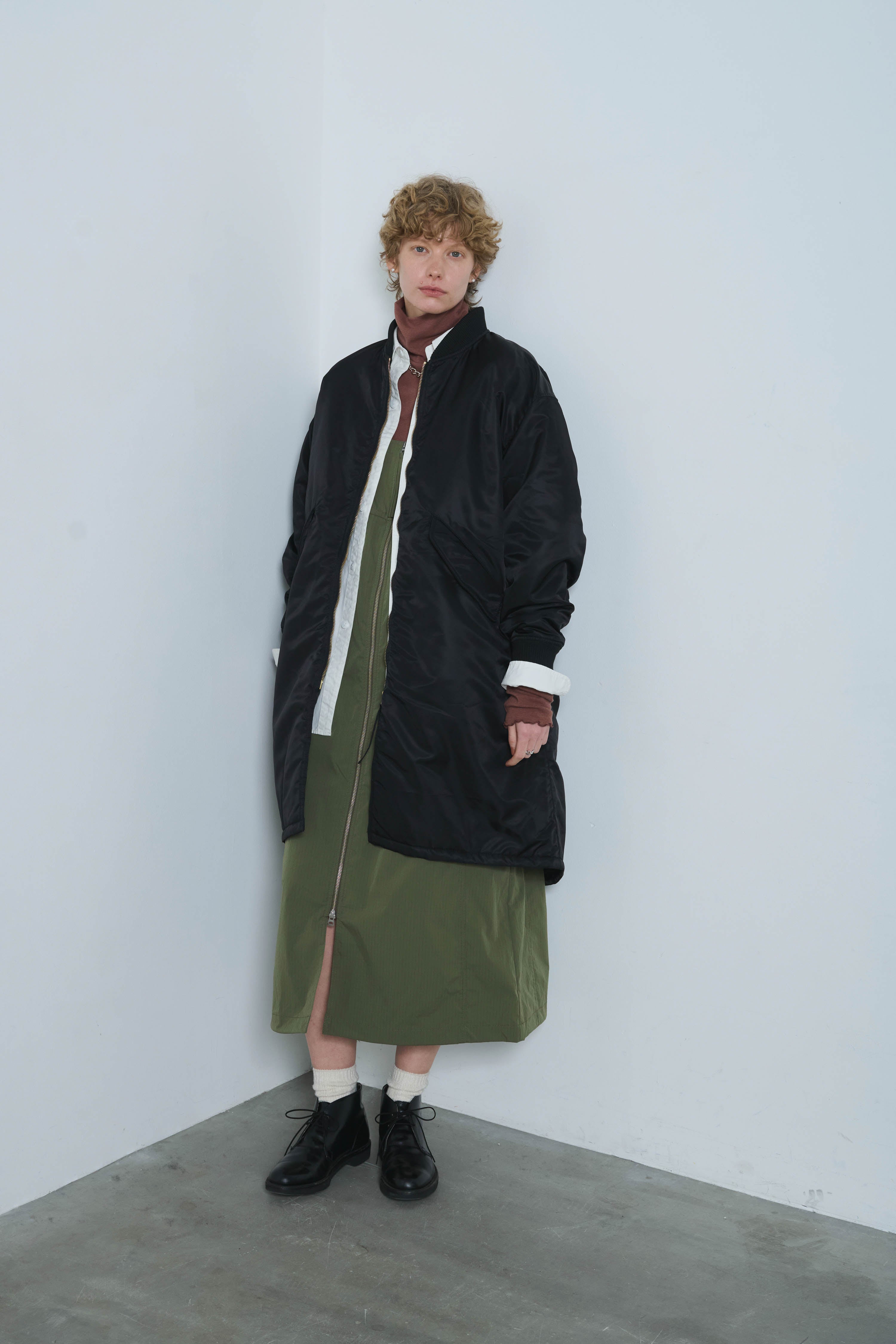 LONG MA-1 | Color_Black | No_mil25fjk3241_black【KHA:KI_カーキ】