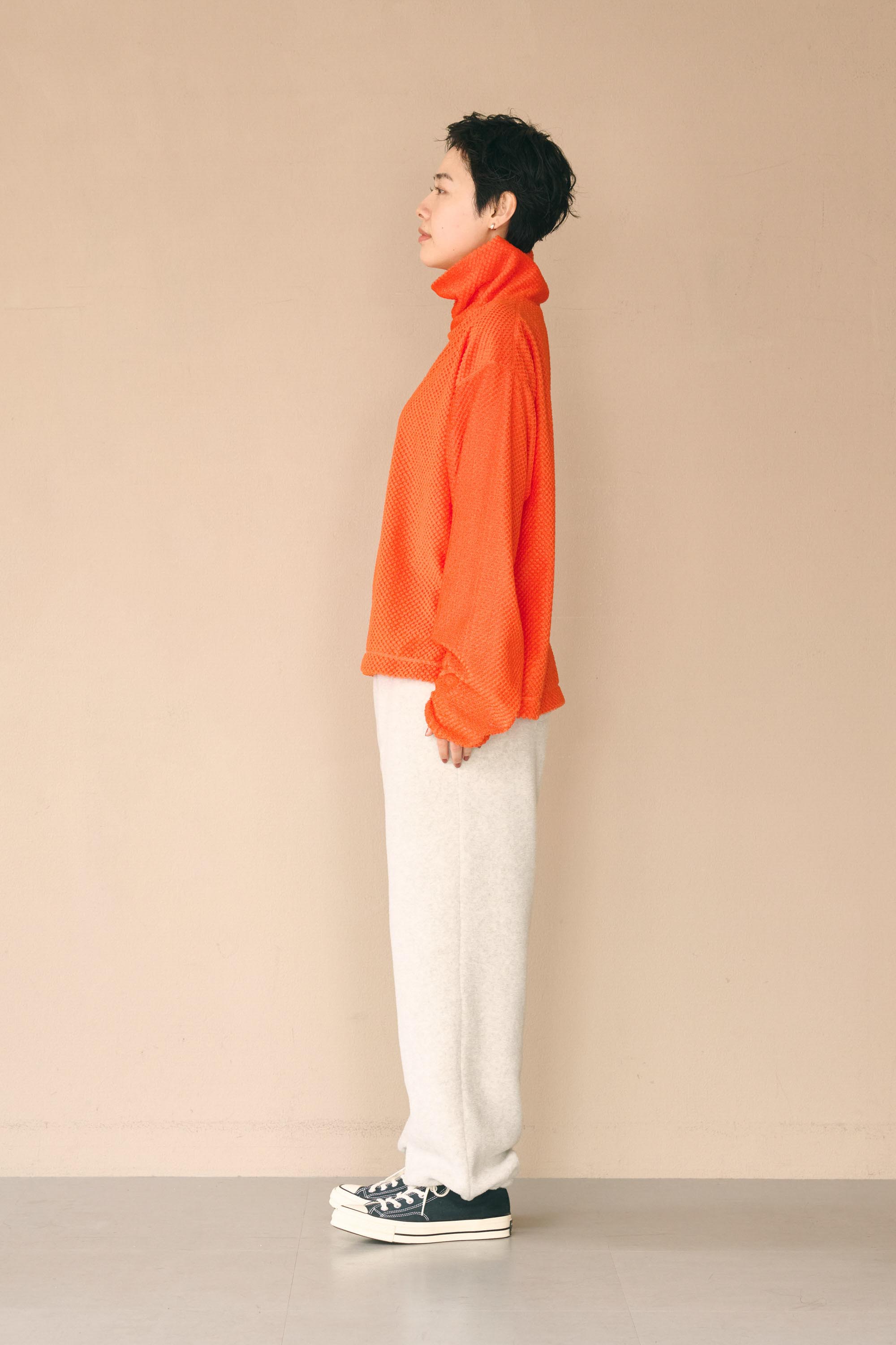 Octa HIGH NECK PULLOVER – Persimmon | KHA:KI | 入荷予定アイテム