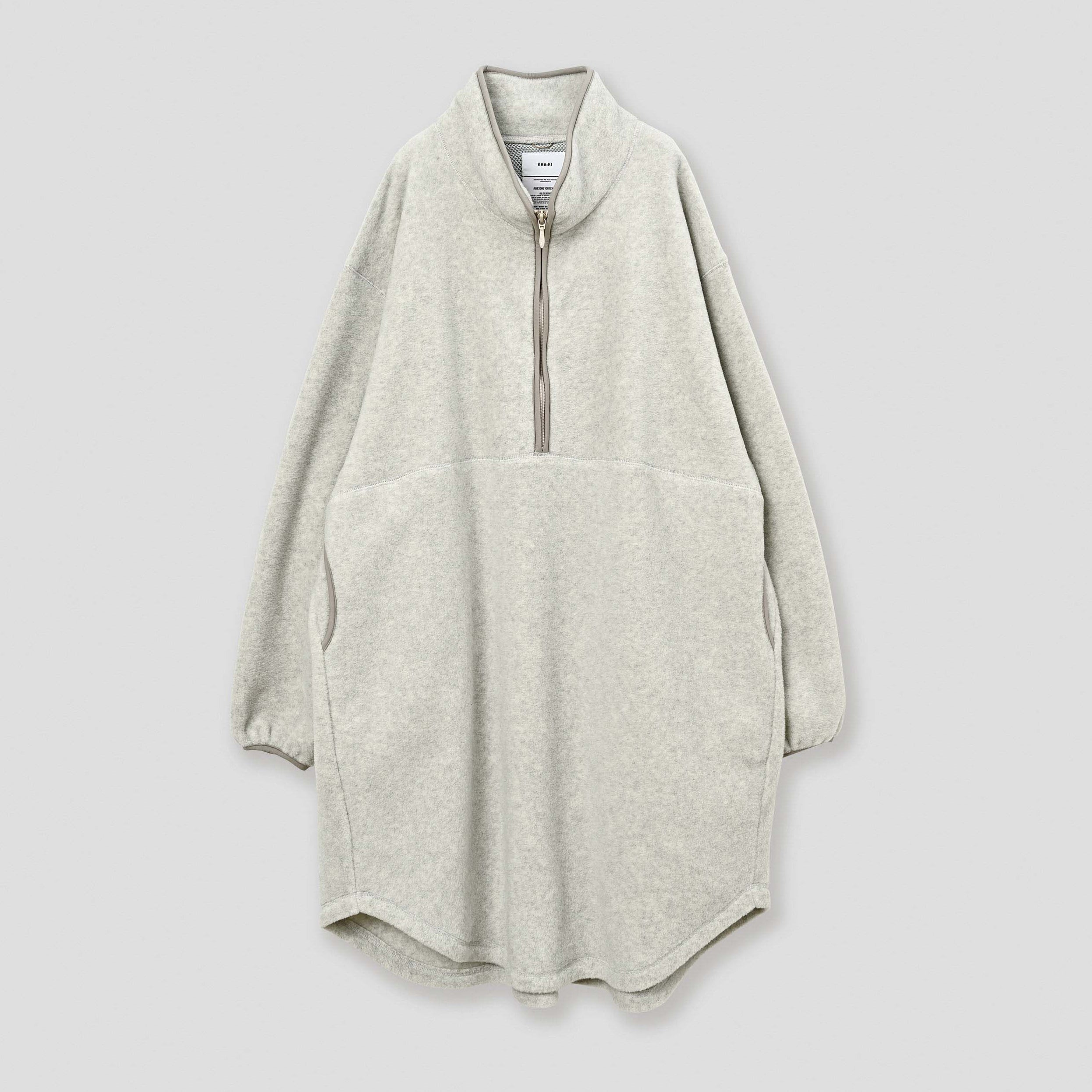 HALF ZIP FLEECE LONG P/O – Ashgy | KHA:KI | 入荷予定アイテム