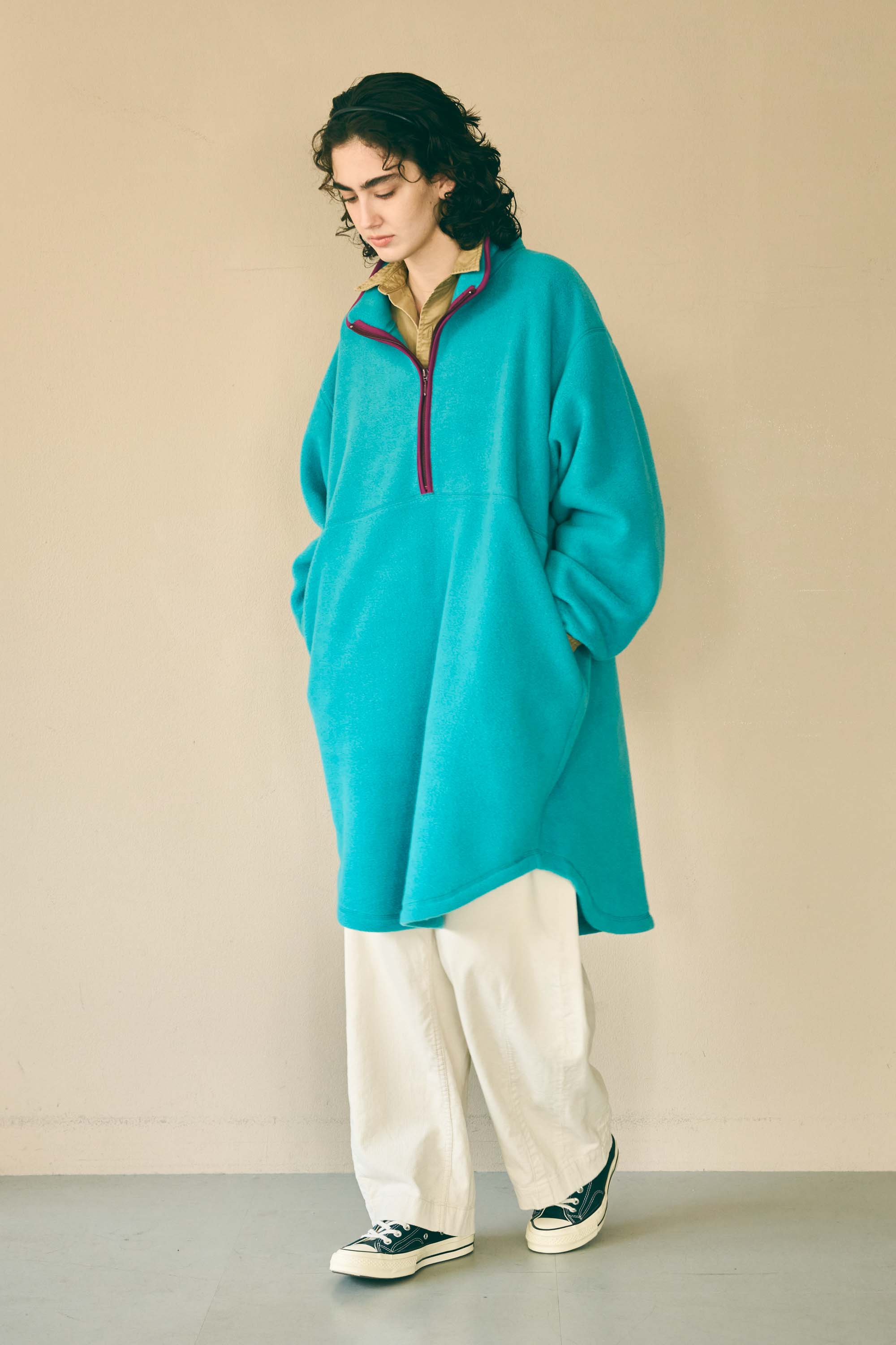 HALF ZIP FLEECE LONG P/O – Gr | KHA:KI | 入荷予定アイテム