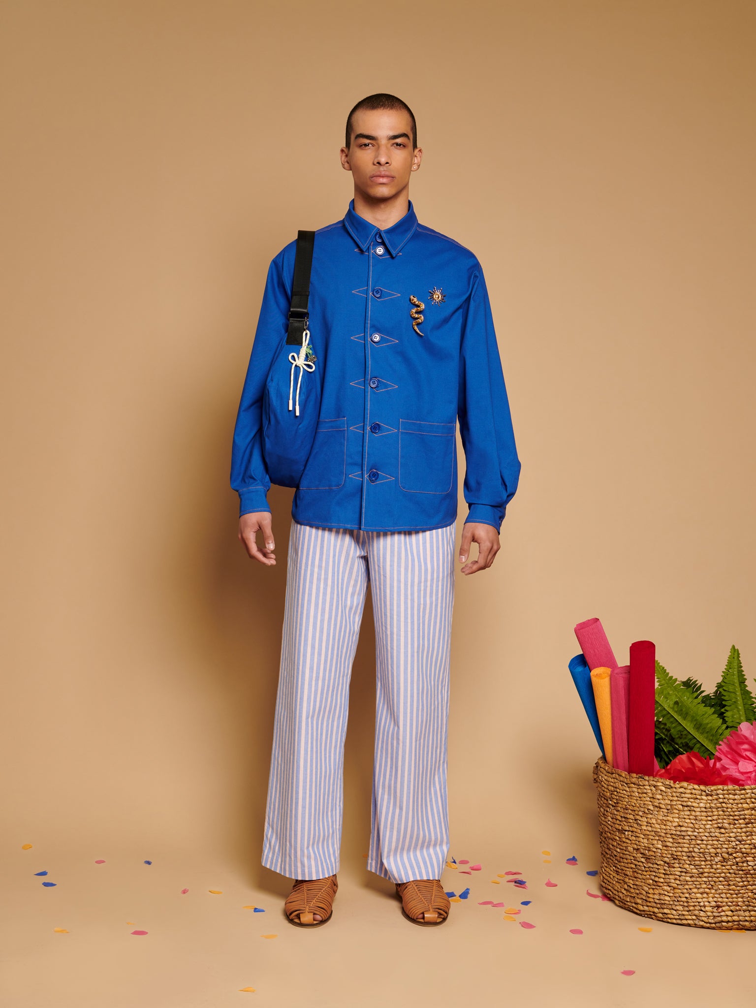 Mariposa Workwear Jacket | Color_Blue | No_32SM00JKM061BLE_BLUE【SISTER JANE_シスタージェーン】