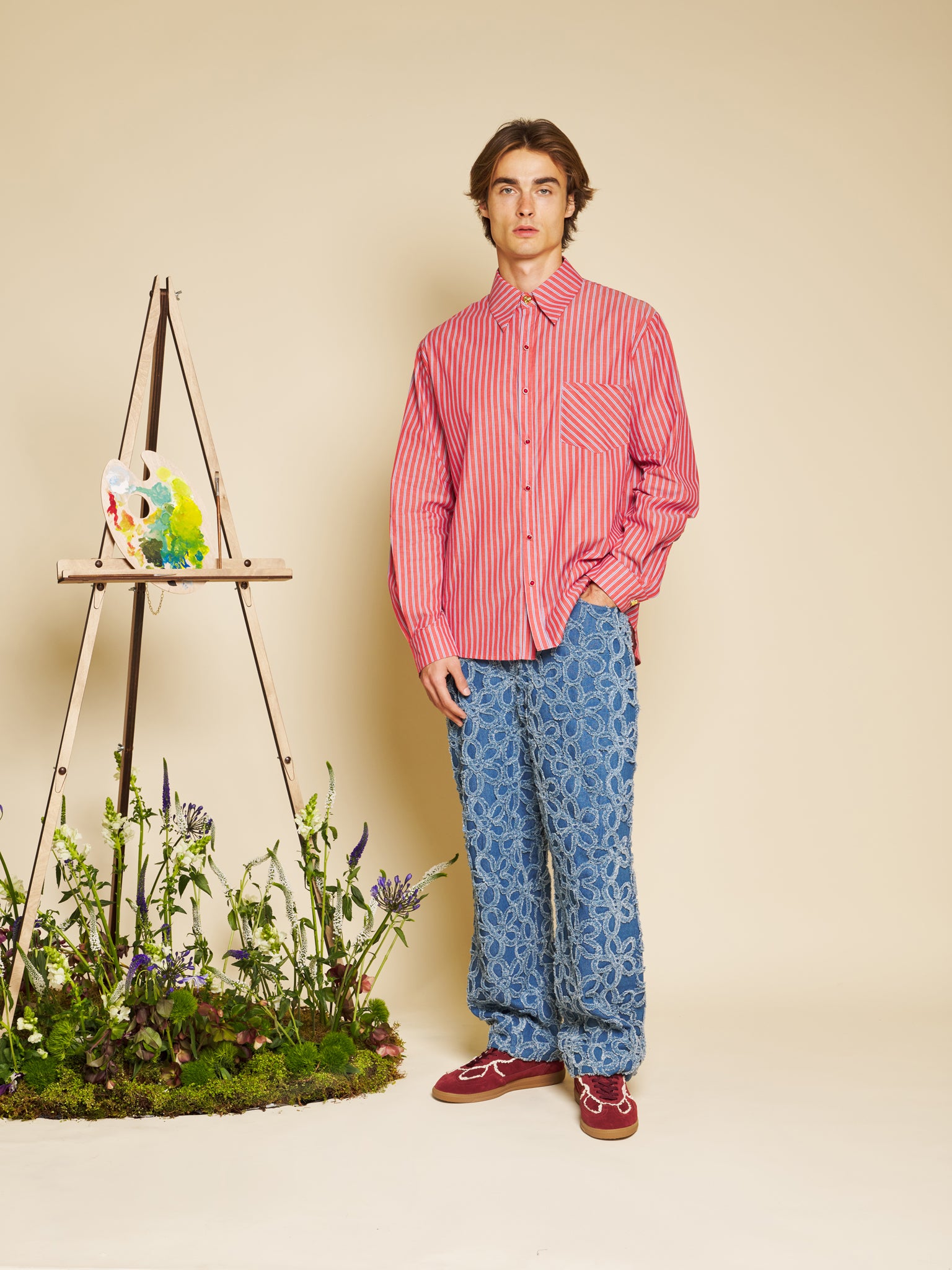 Penny Stripe Shirt – Red | SISTER JANE