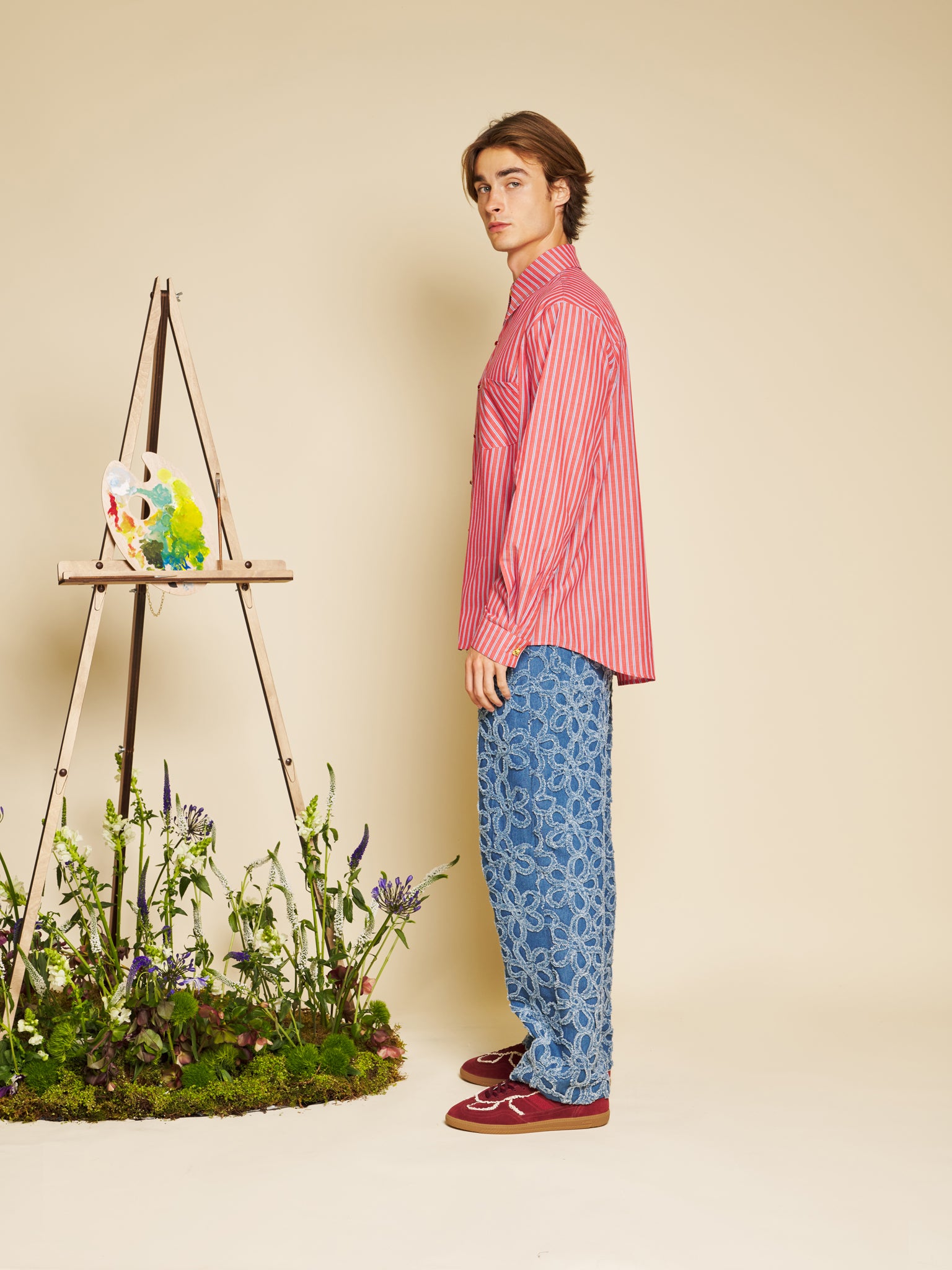 Penny Stripe Shirt – Red | SISTER JANE