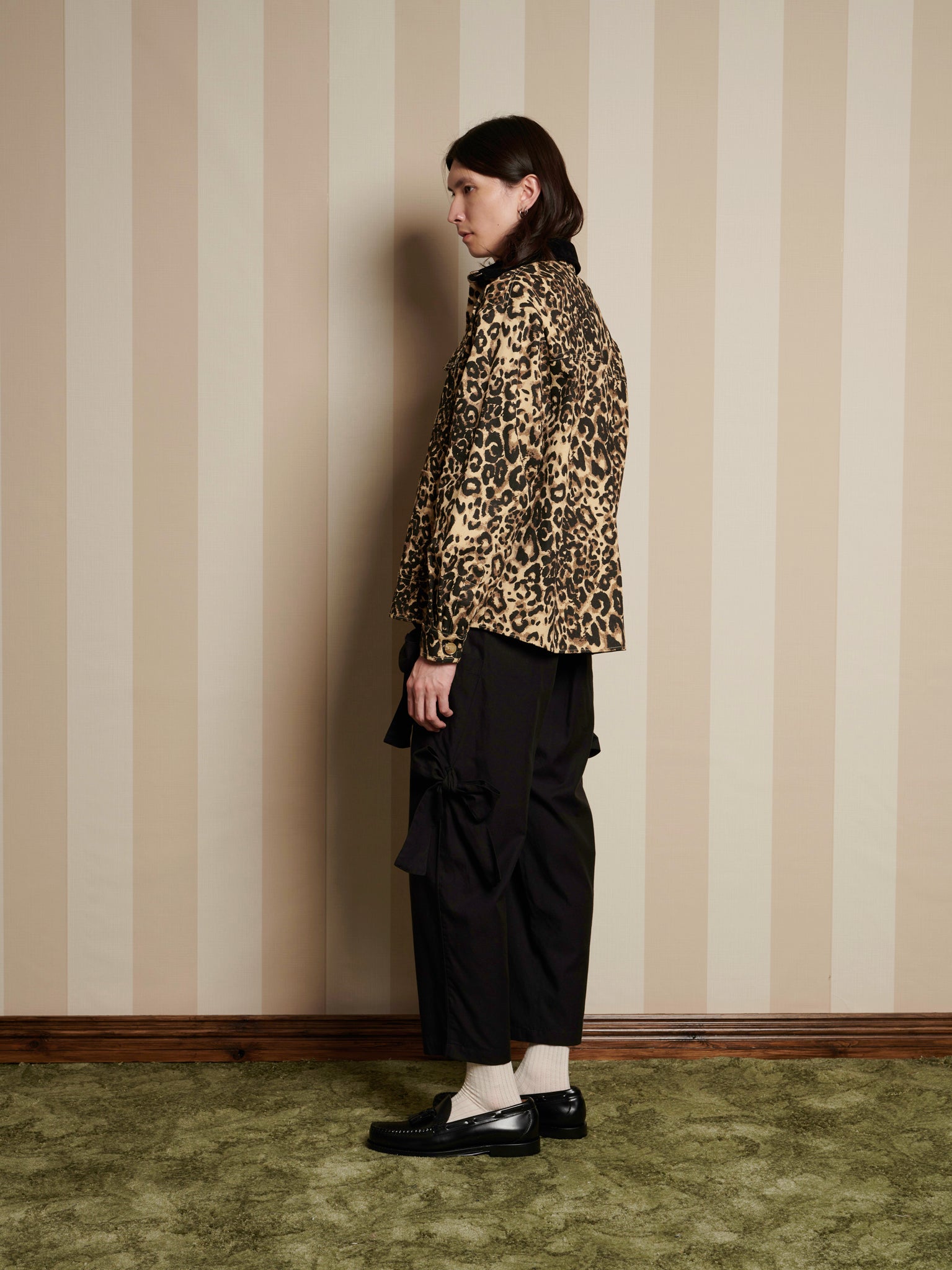 Conrad Leopard Worker Jacket | Color_Tan | No_32SM02JKM063TAN_TAN【SISTER JANE_シスタージェーン】