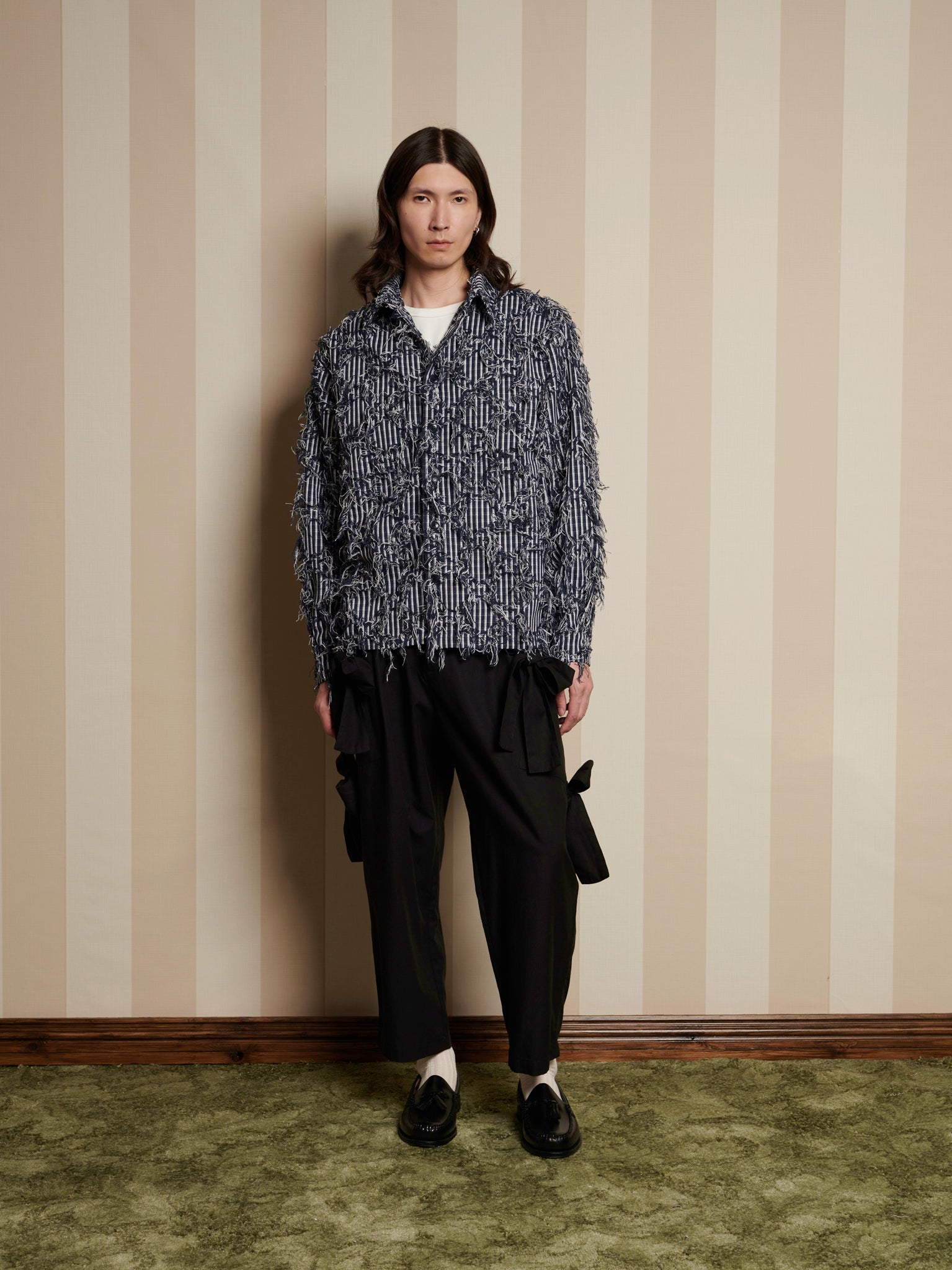 Conrad Frayed Denim Overshirt | Color_Navy | No_32SM02BLM170NVY_NAVY【SISTER JANE_シスタージェーン】