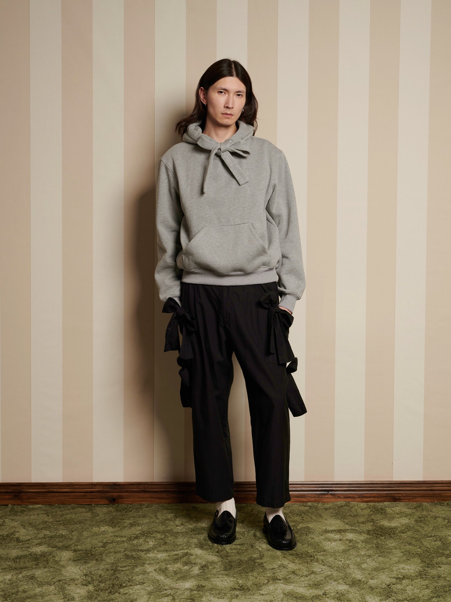 Demar Bow Hoodie | Color_Gray | No_32SM02TOM018GRY_GRAY【SISTER JANE_シスタージェーン】