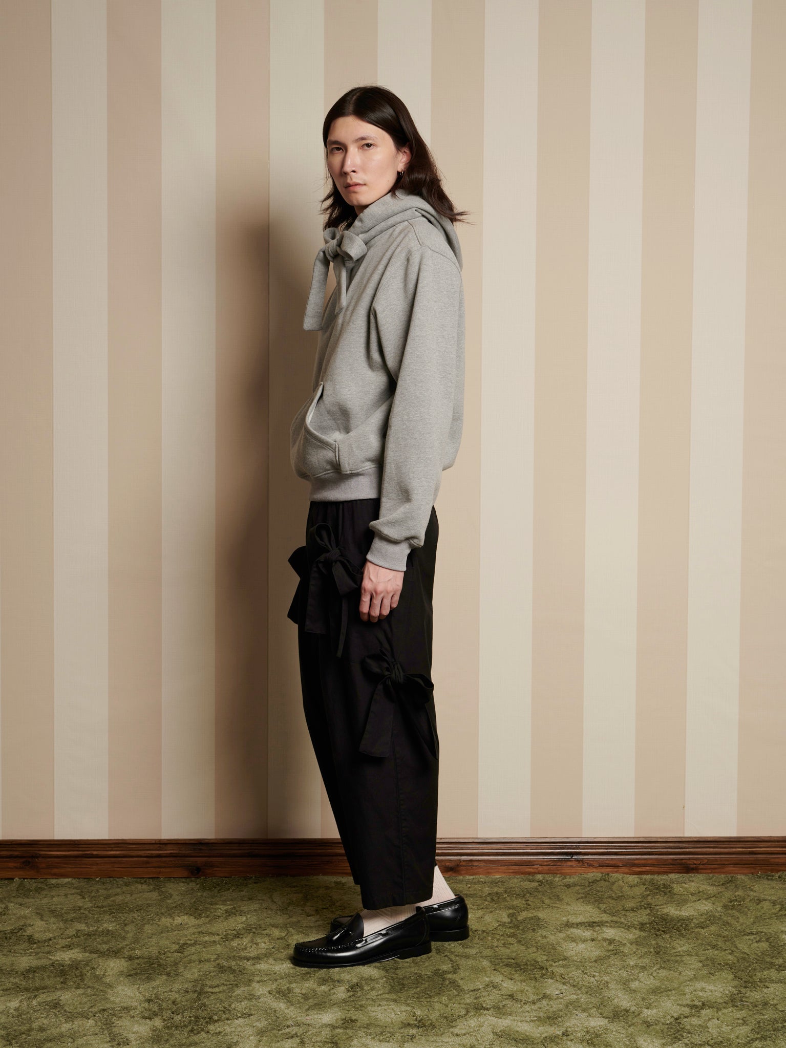 Demar Bow Hoodie | Color_Gray | No_32SM02TOM018GRY_GRAY【SISTER JANE_シスタージェーン】