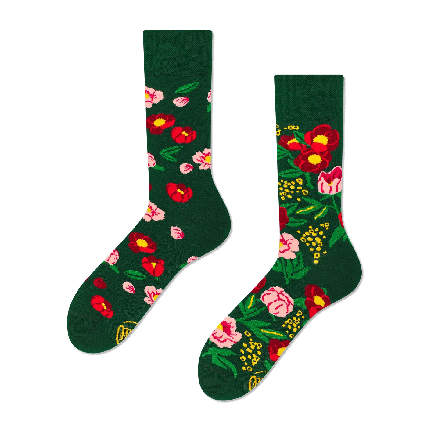 reguler socks / Flower Power Green【many mornings メニ―モーニングス】【ネコポス選択可能】