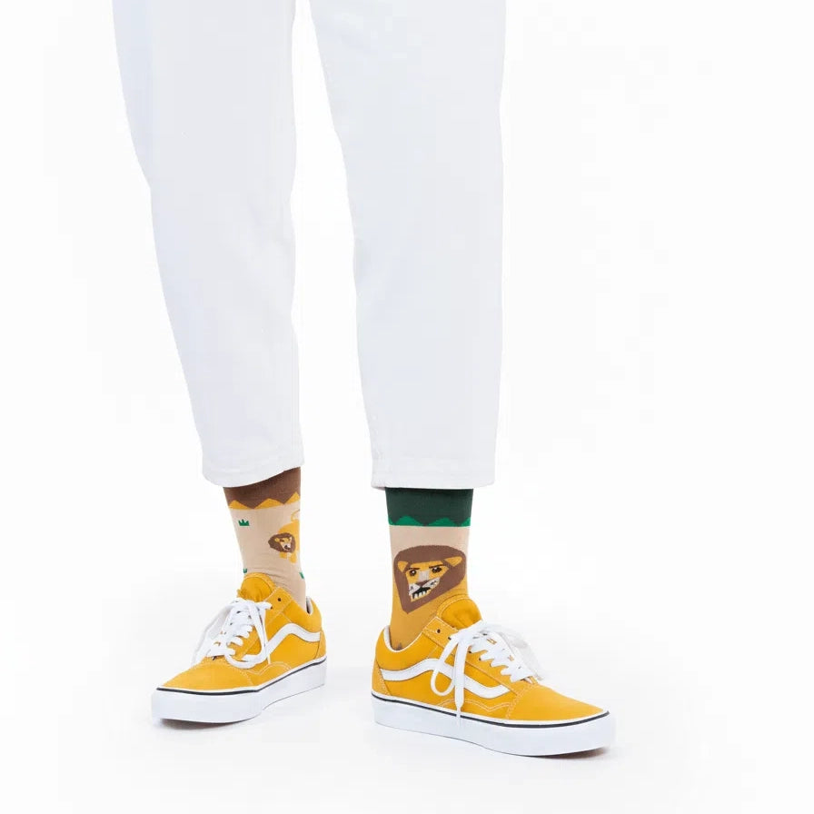 reguler socks / LION AROUND【many mornings メニ―モーニングス】【ネコポス選択可能】