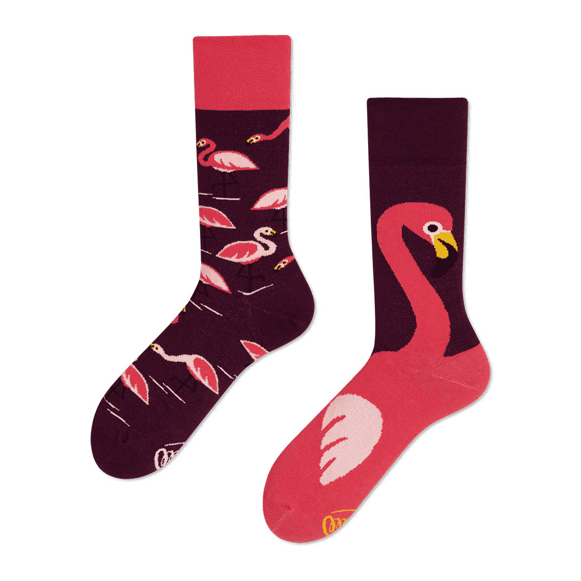 reguler socks / Pink Flamingo【many mornings メニ―モーニングス】【ネコポス選択可能】