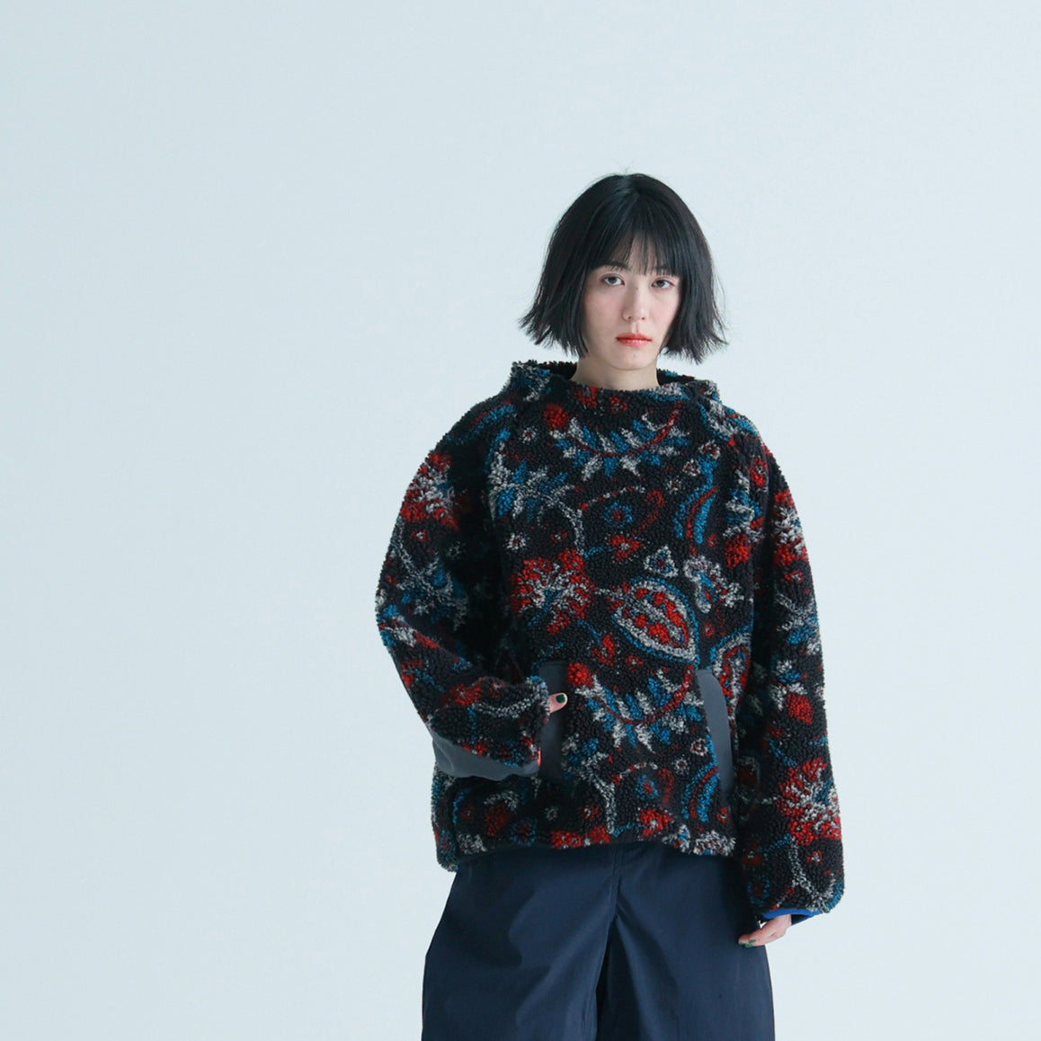 No:NV23AW-06a | Name:Courtyard Fleece Pullover | Color:Flower【NEYVOR_ネイバー】