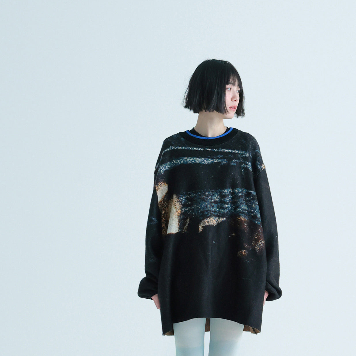 No:NV23AW-10 | Name:Road Movies Knit Sweater | Color:Black【NEYVOR_ネイバー】