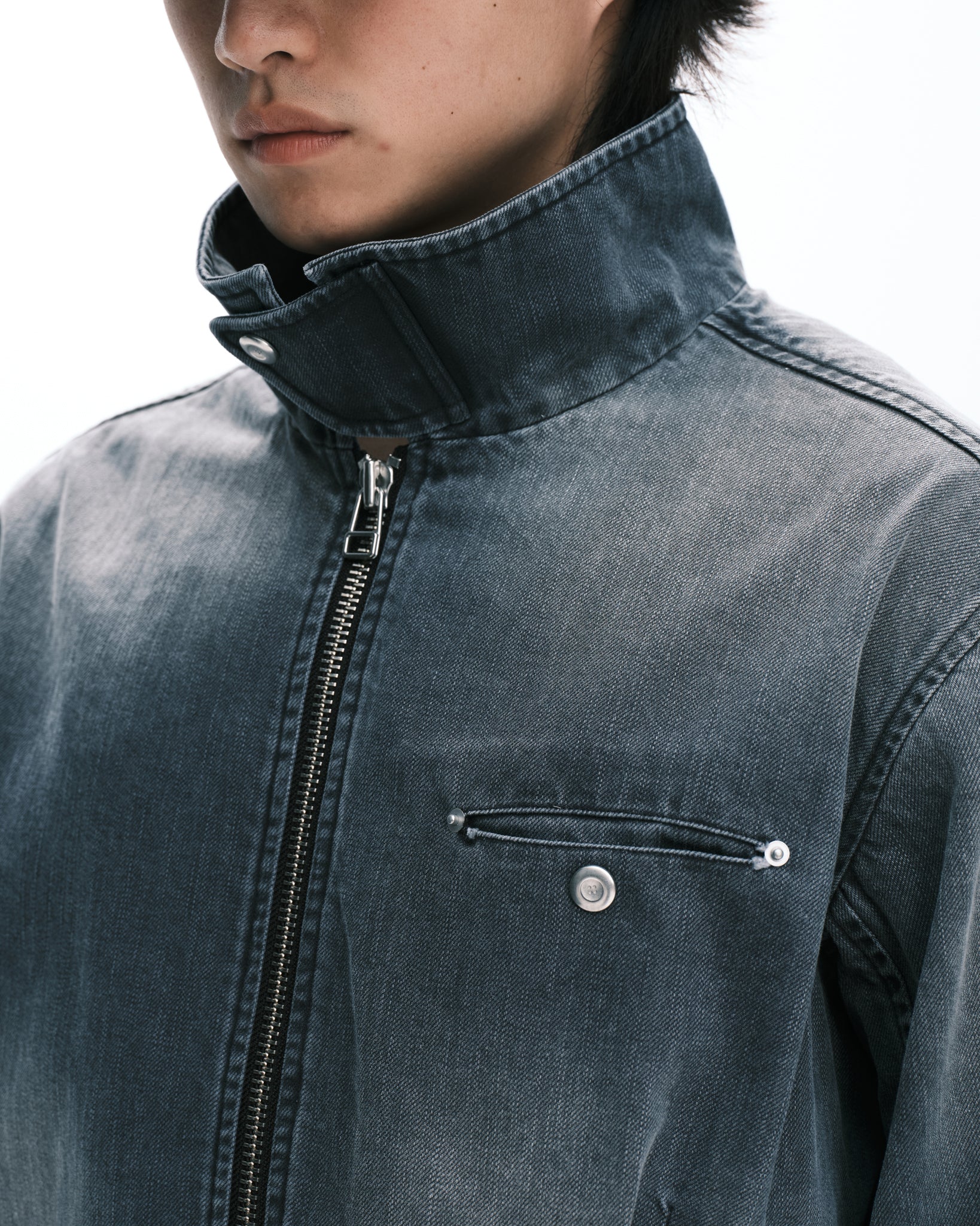 Tucked worker jacket | Color_Washed Grey | No_pla25awj17-2_washed grey【PLATEAU STUDIO_プラトー スタジオ】
